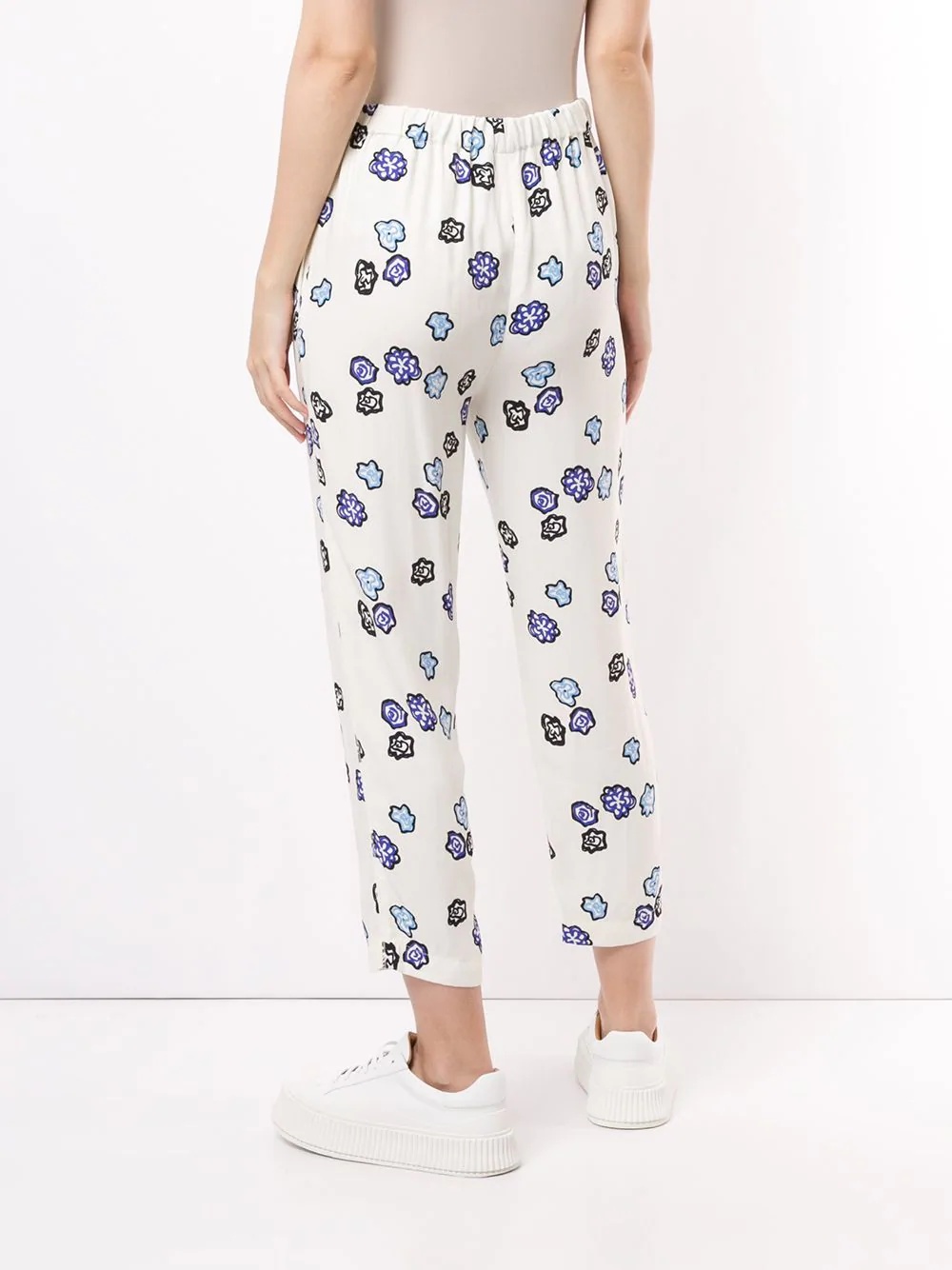 floral print high waisted trousers - 4