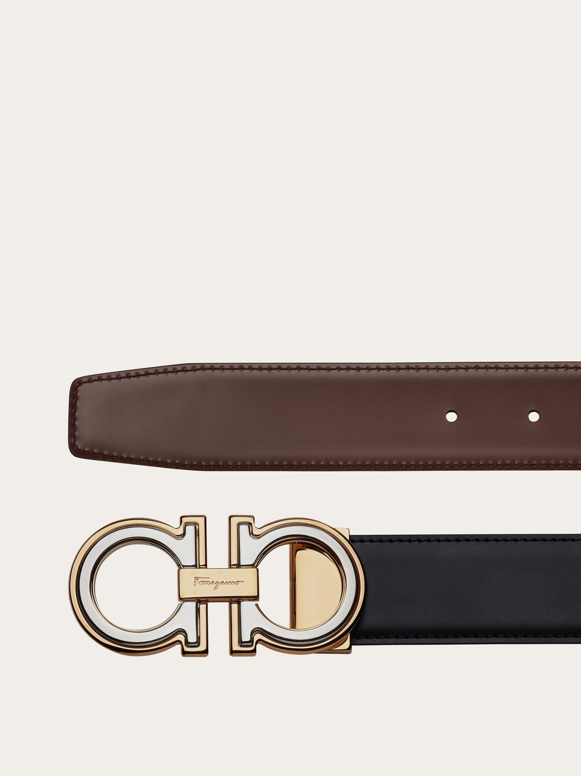 Reversible and adjustable Gancini belt - 2