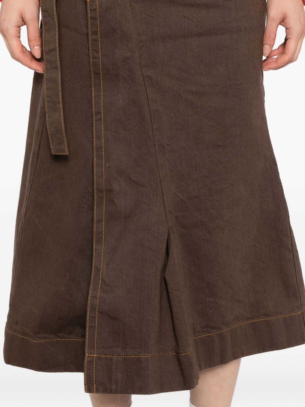 cotton wrap skirt - 5