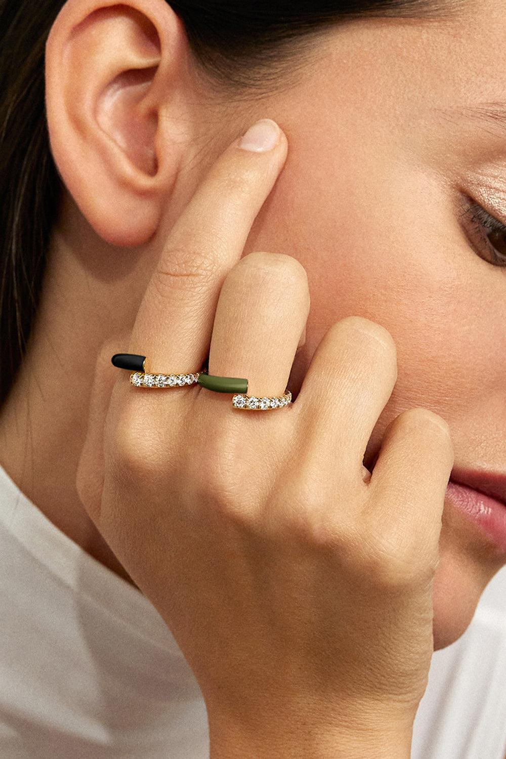 Neon Pink Lola Diamond Ring - 2