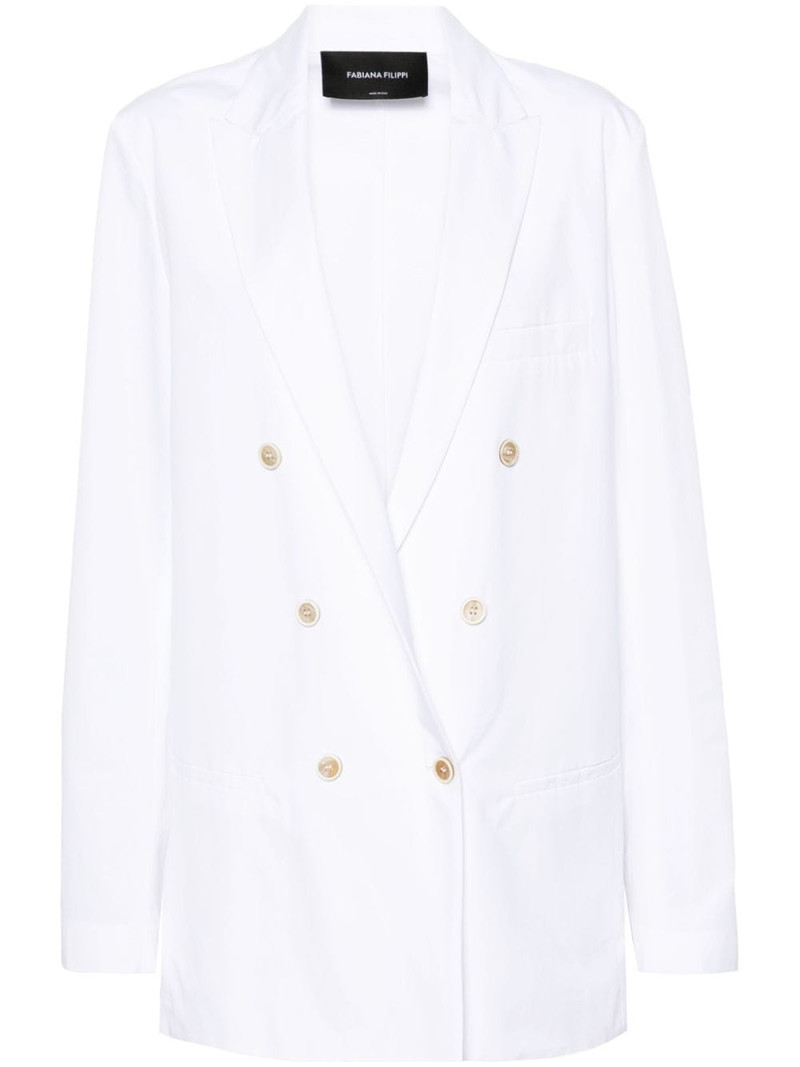 double-breasted cotton blazer 1