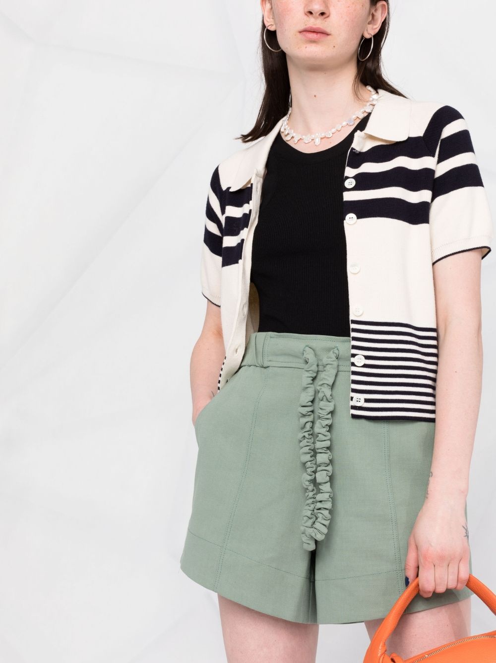 drawstring suiting shorts - 5
