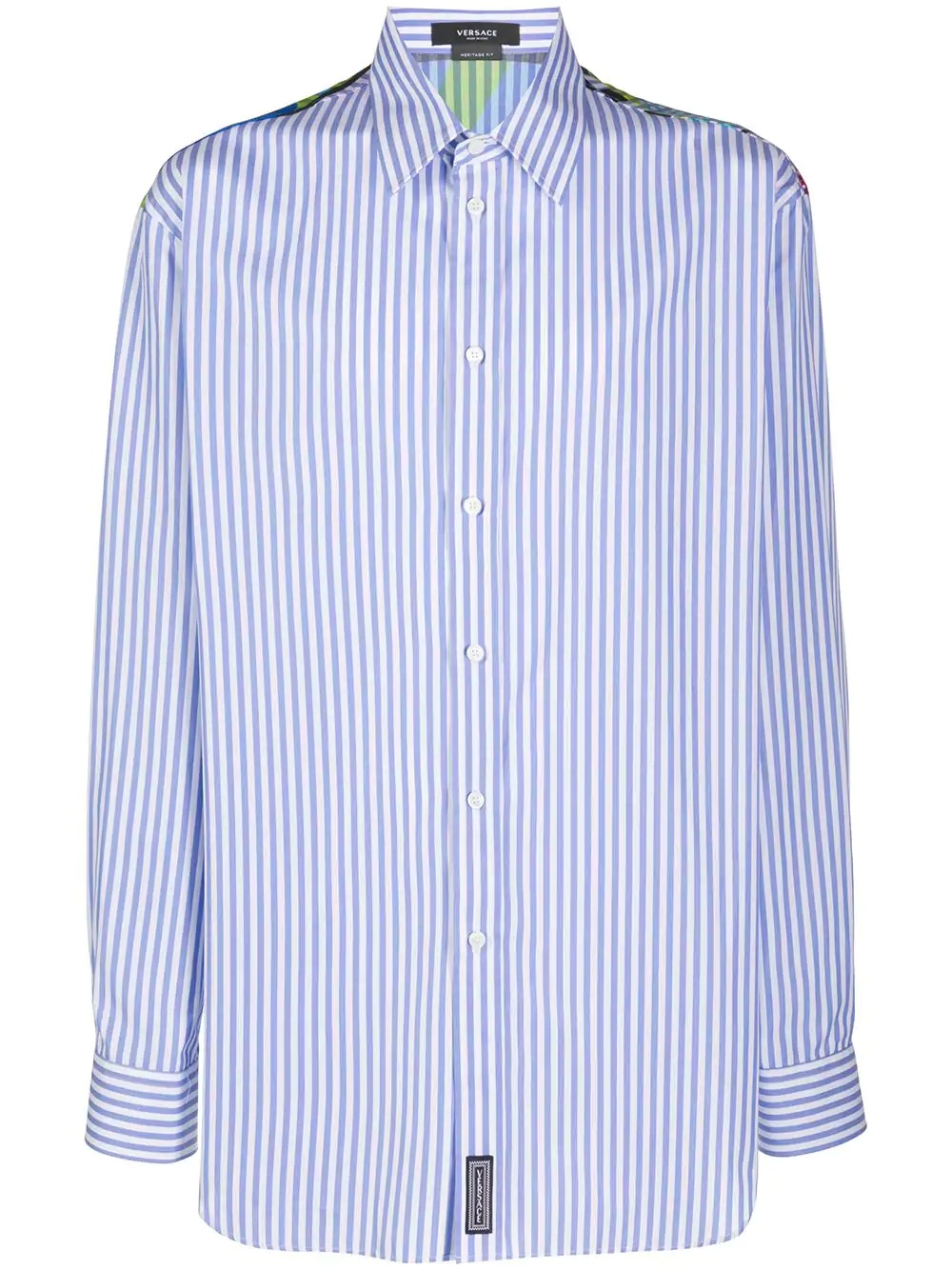 pinstripe button-front shirt - 1