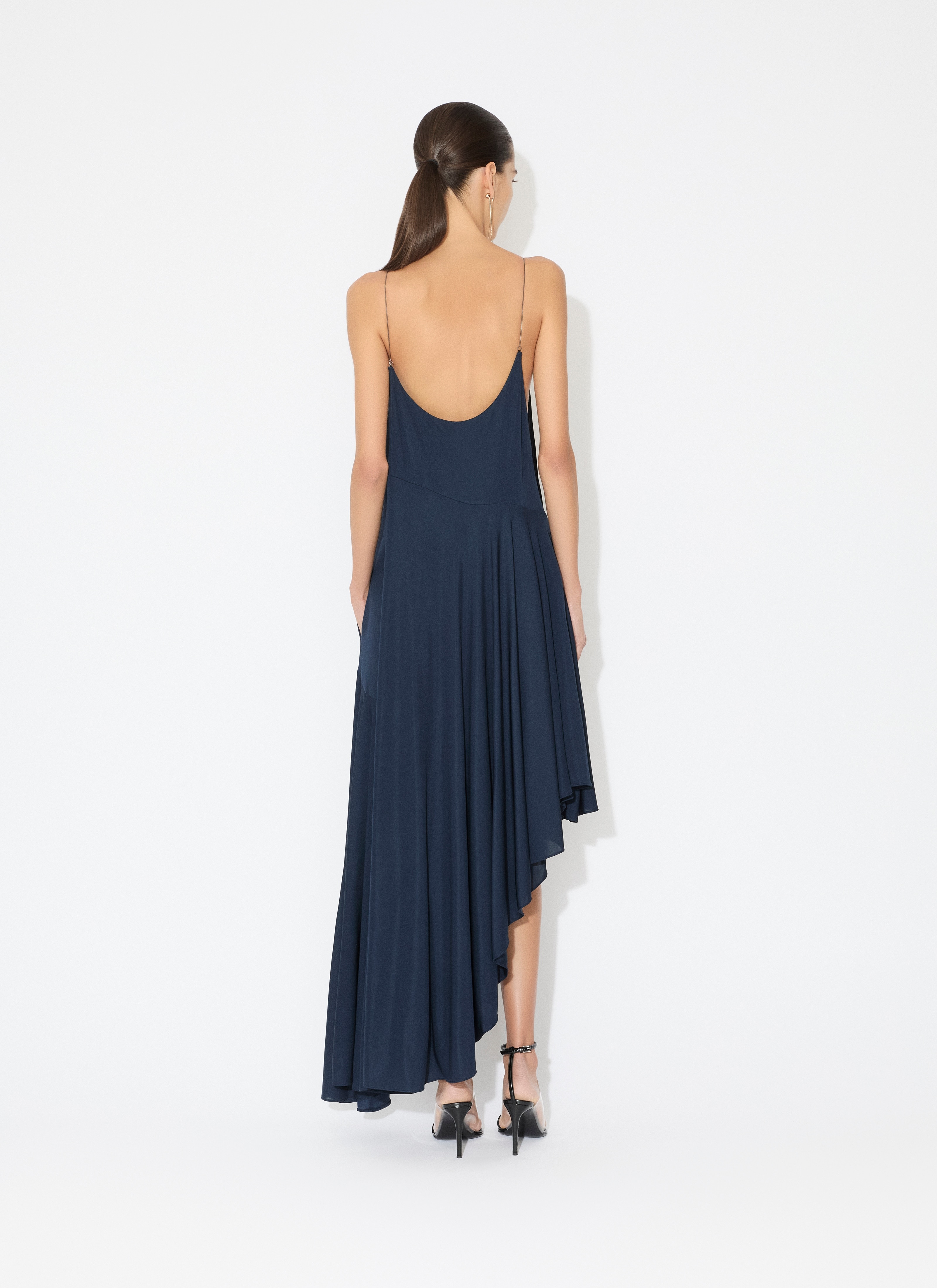 【ALAIA直営店】ROBE ASYMETRIQUE EN JERSEY MAT ALAÏA YELLOW MATTE JERSEY ASYMMETRICAL SLIP DRESS | ALAÏA RS