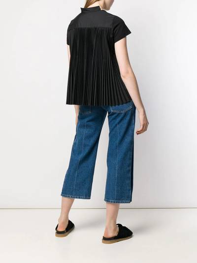 sacai pleated back T-shirt outlook