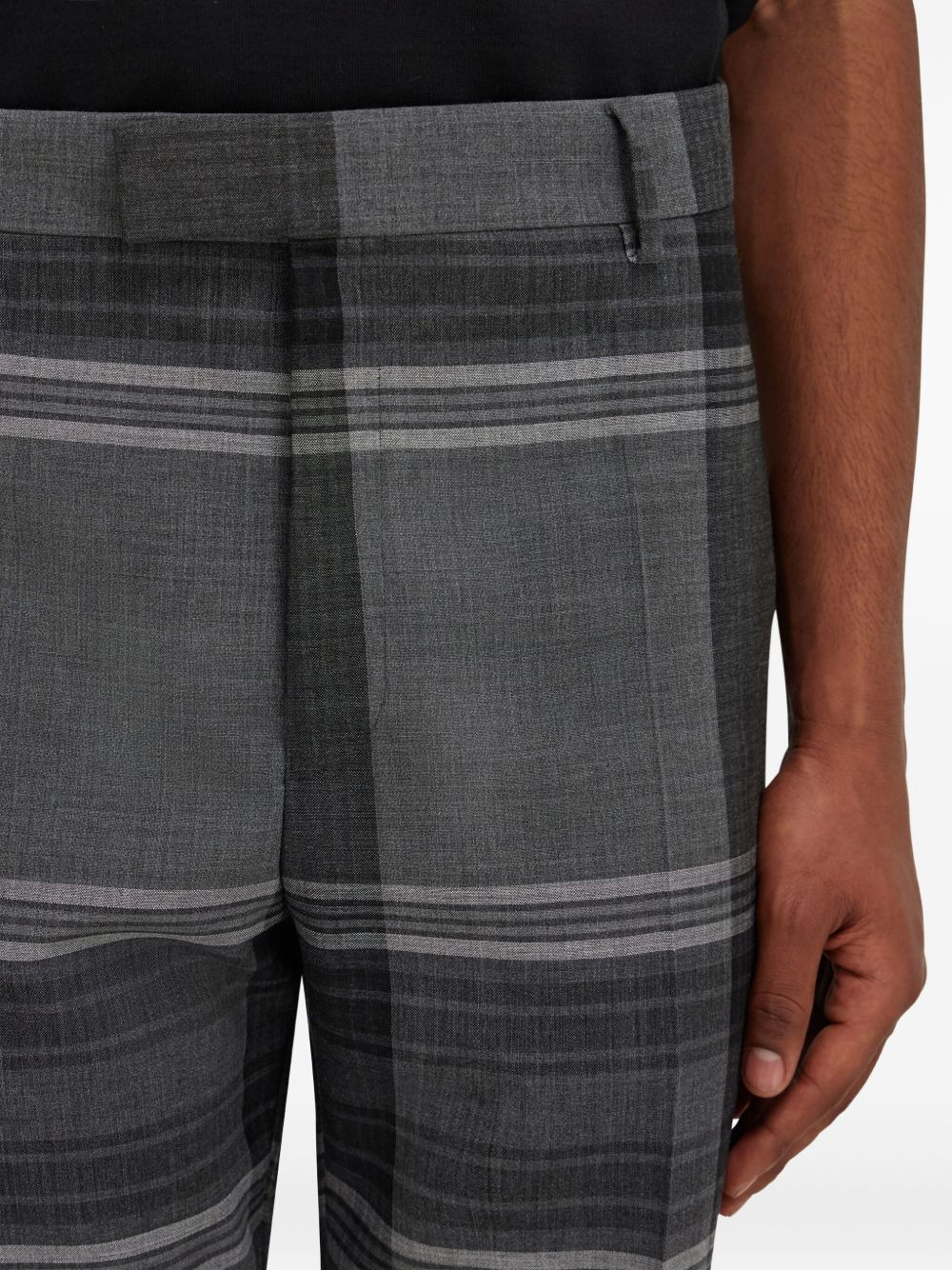 checked tailored trousers - 4