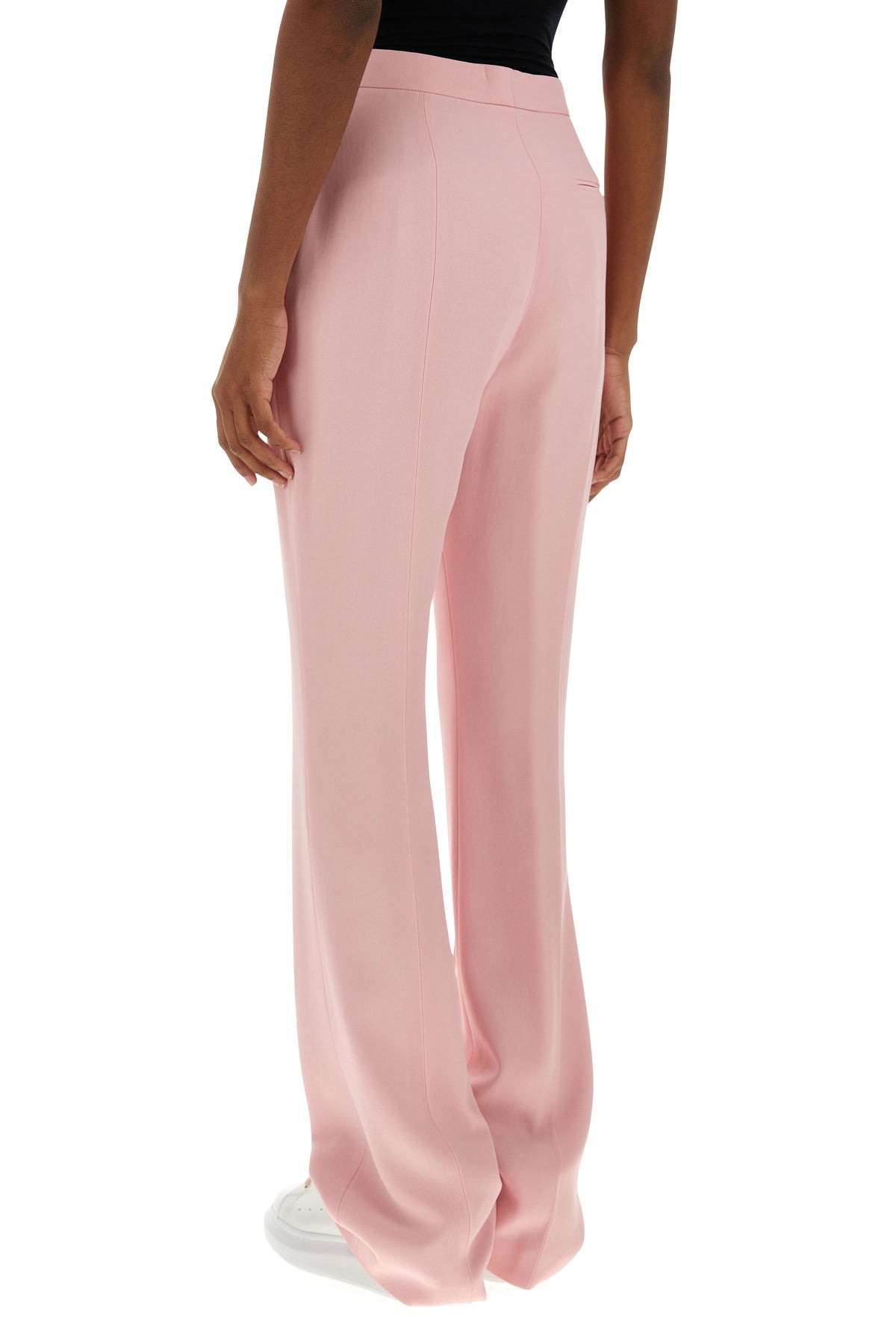 Pink crepe cigarette pant - 4