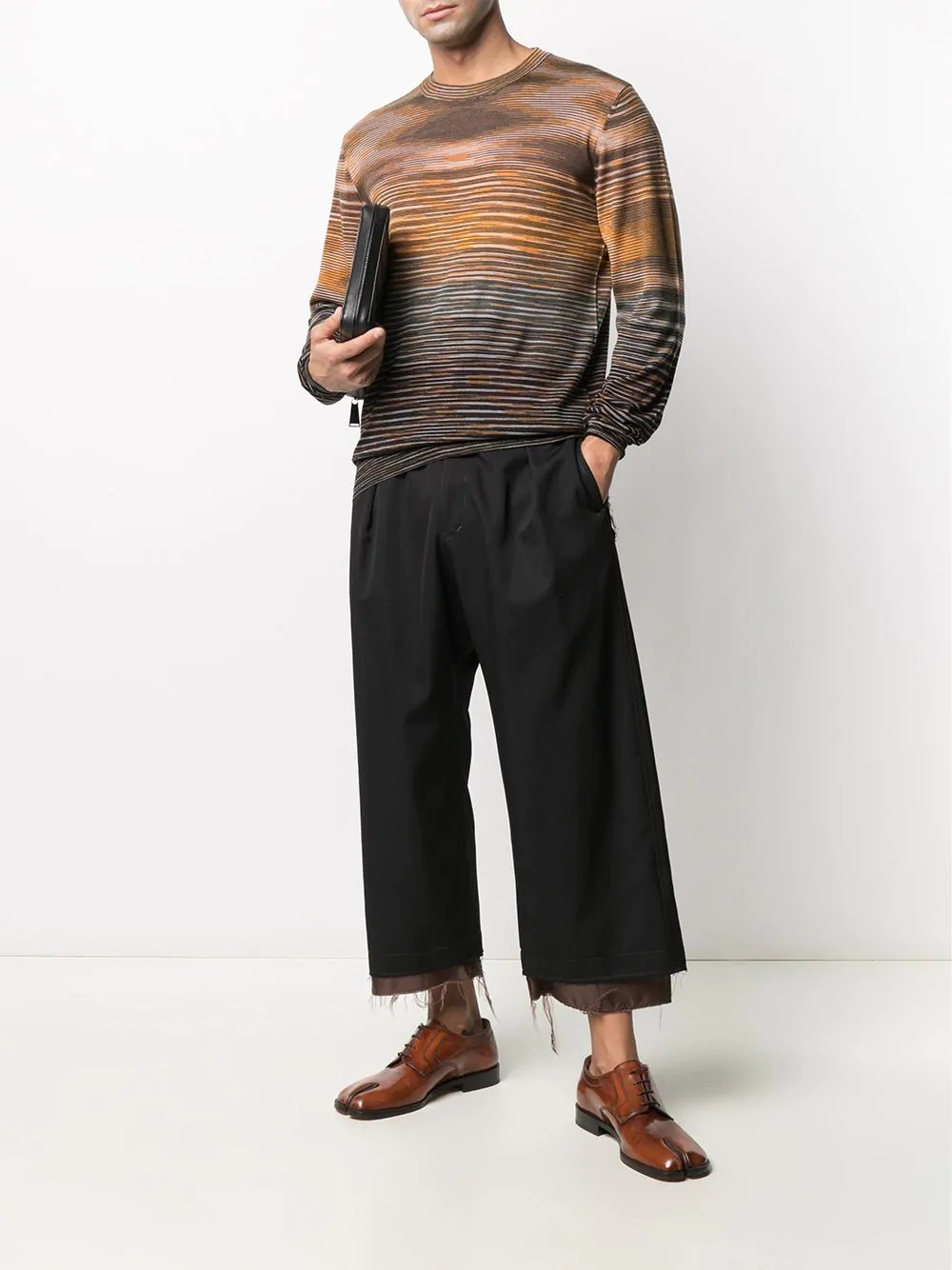 horizontal-stripe crew-neck jumper - 2