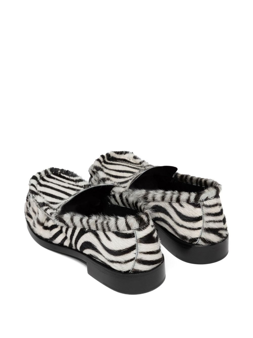 zebra-print ponyhair loafers - 3