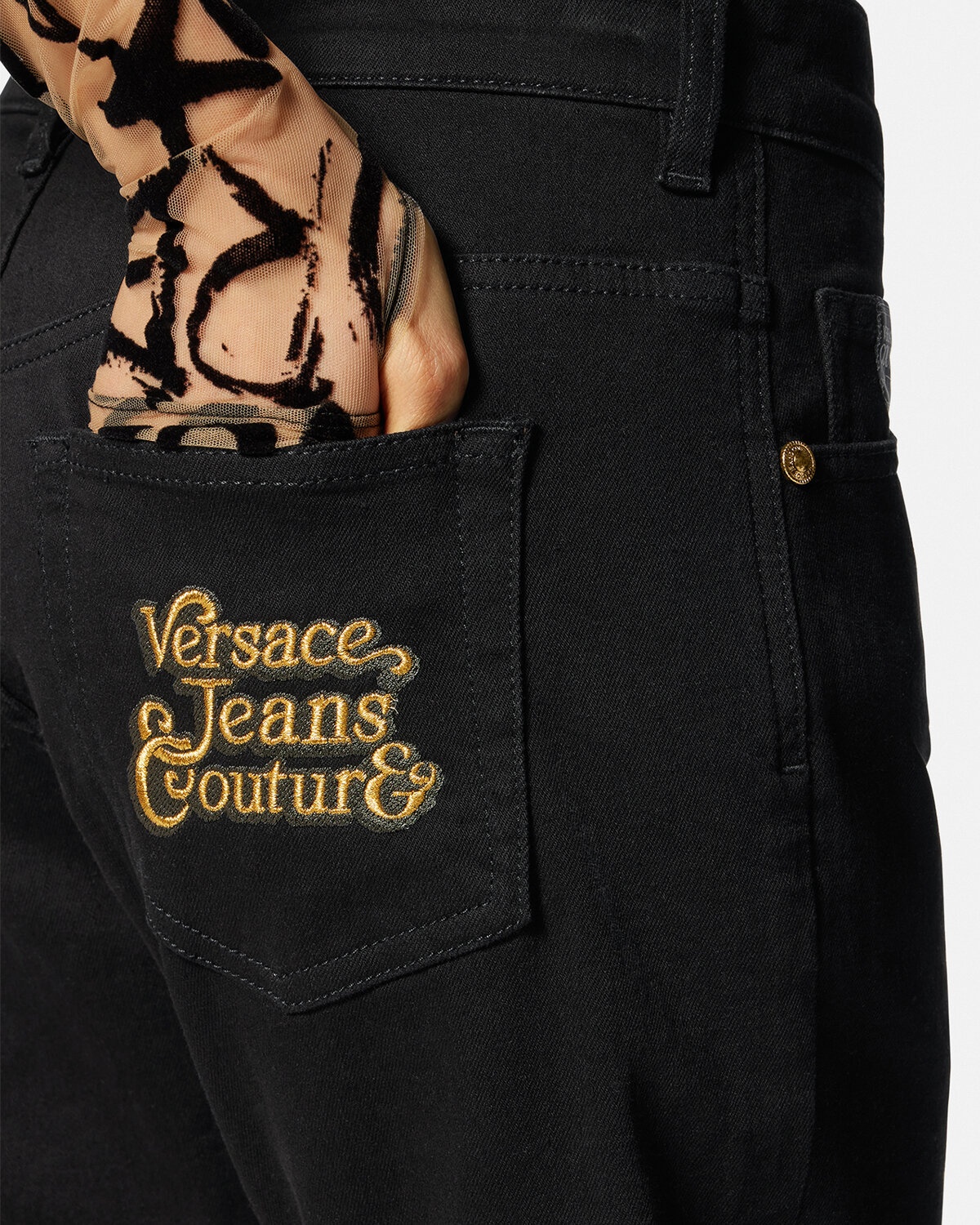 Logo Embroidered Jeans - 5
