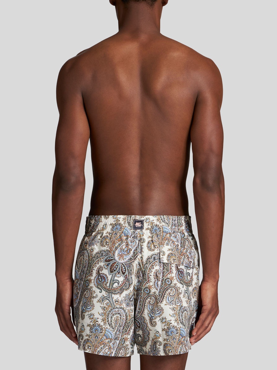 PAISLEY PRINT SWIM SHORTS - 4