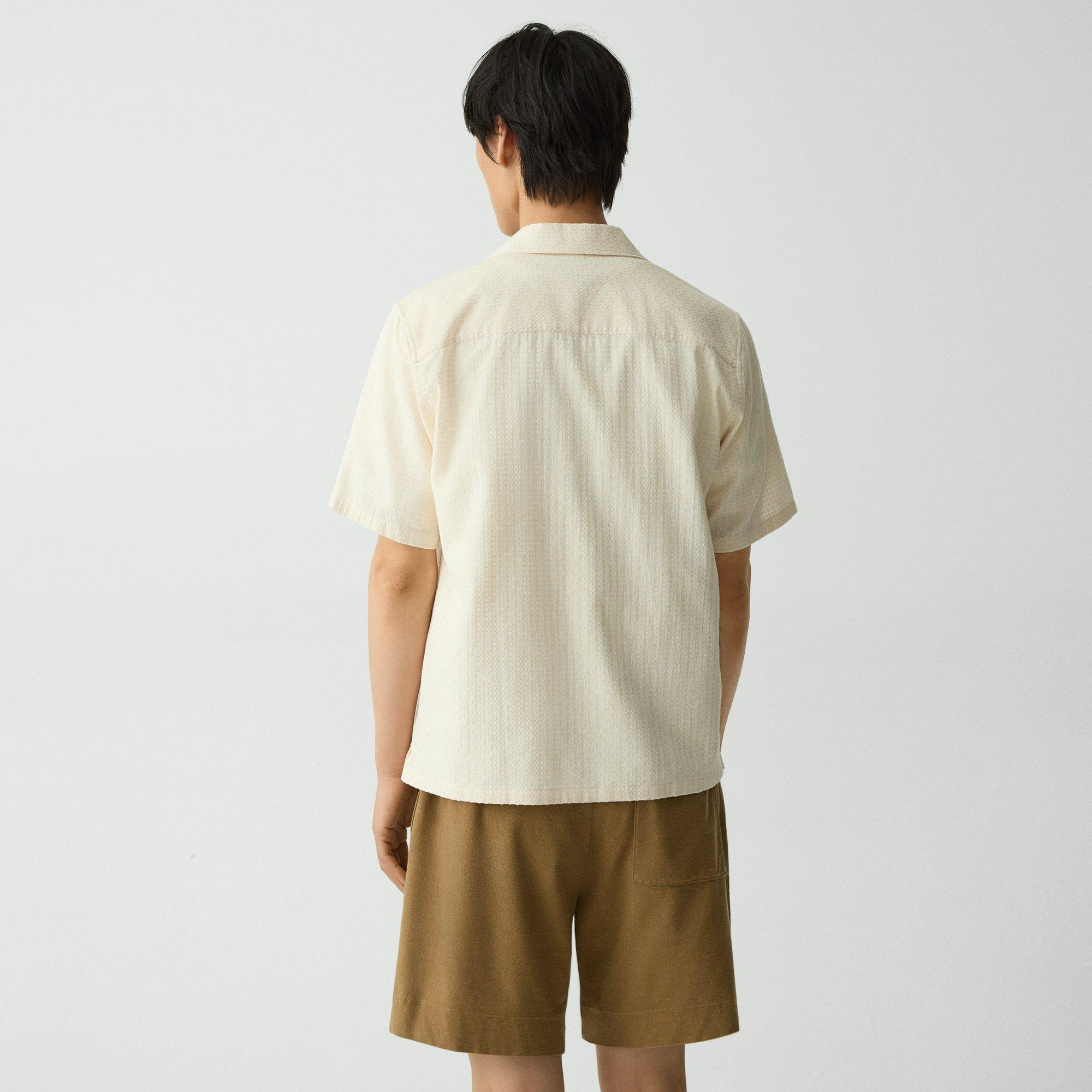 Noll Camp Shirt in Geometric Cotton - 4