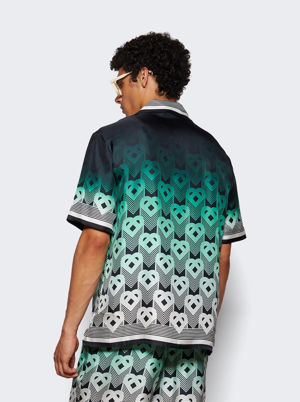 Cuban Collar Short Sleeve Shirt Monogram Gradient - 4