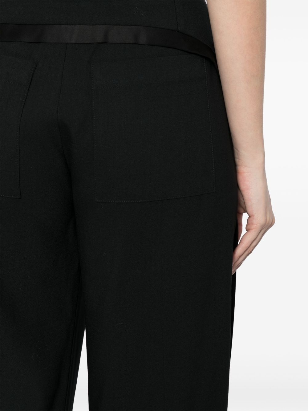 satin bow wide-leg trousers - 5