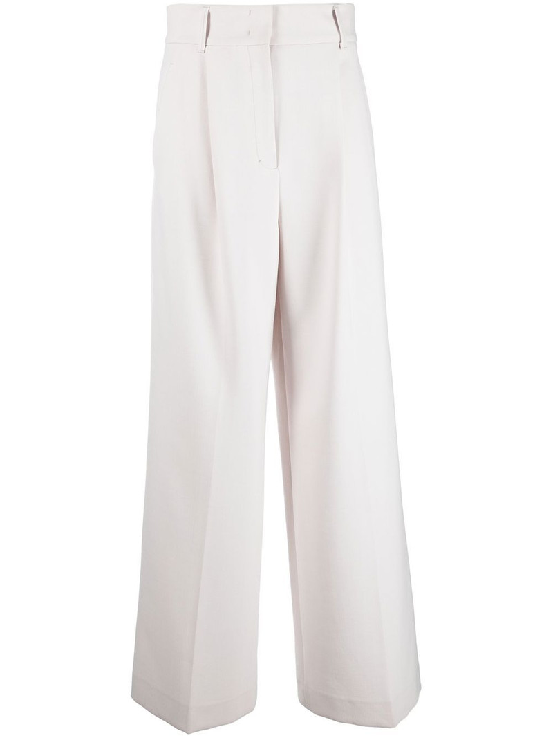 high-waisted flared leg trousers 1