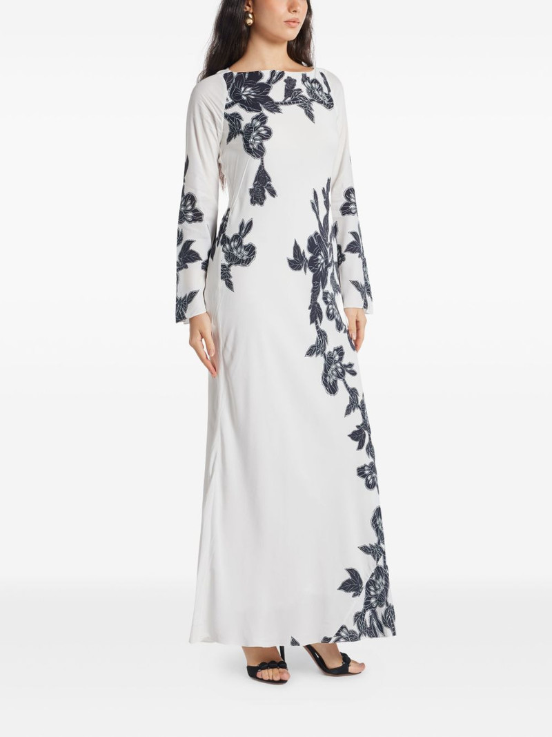 HEMANT & NANDITA Aahi bell-sleeve floral maxi dress outlook