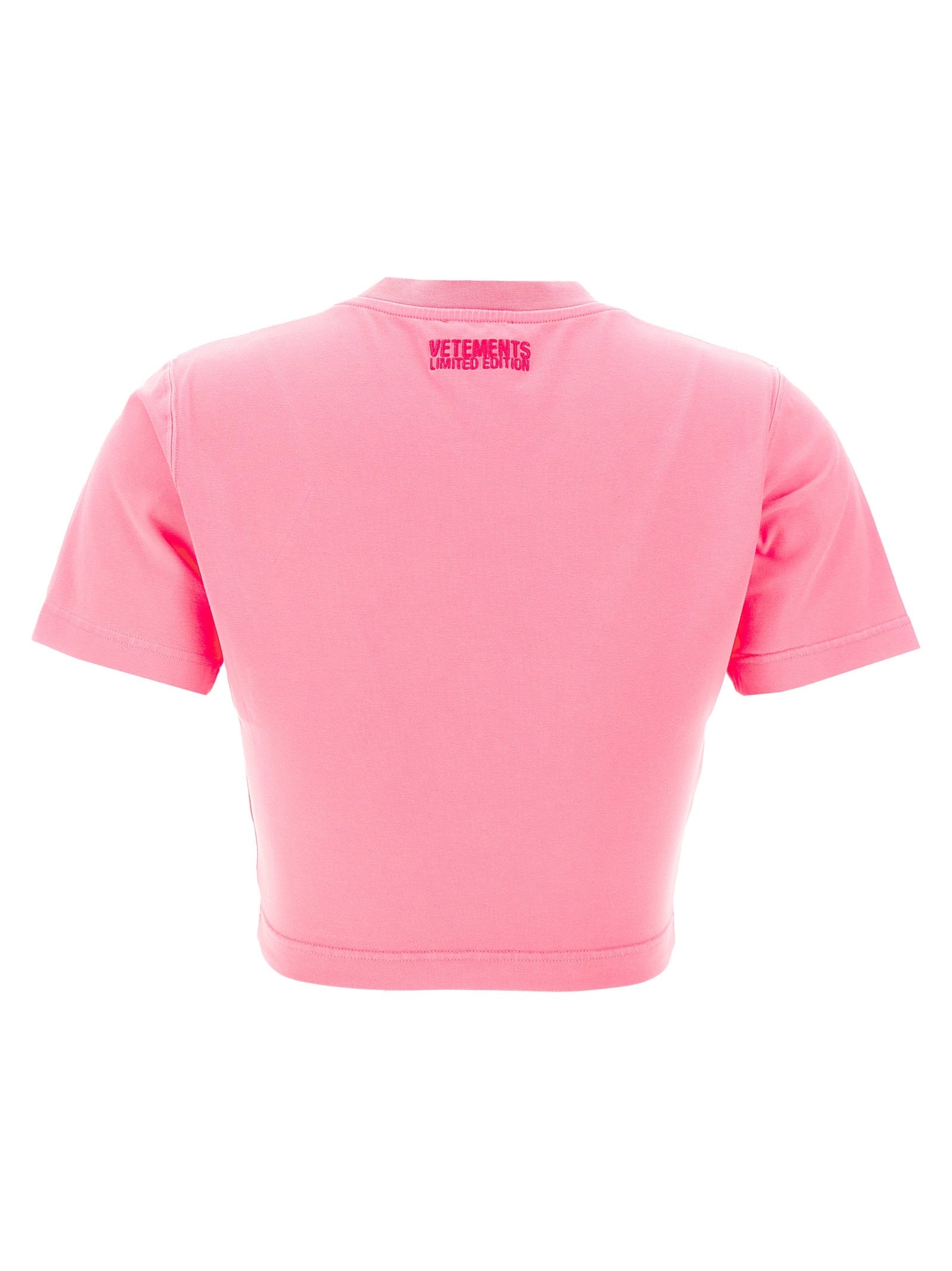 Hello My Name Is Vetements T-Shirt Fuchsia - 2