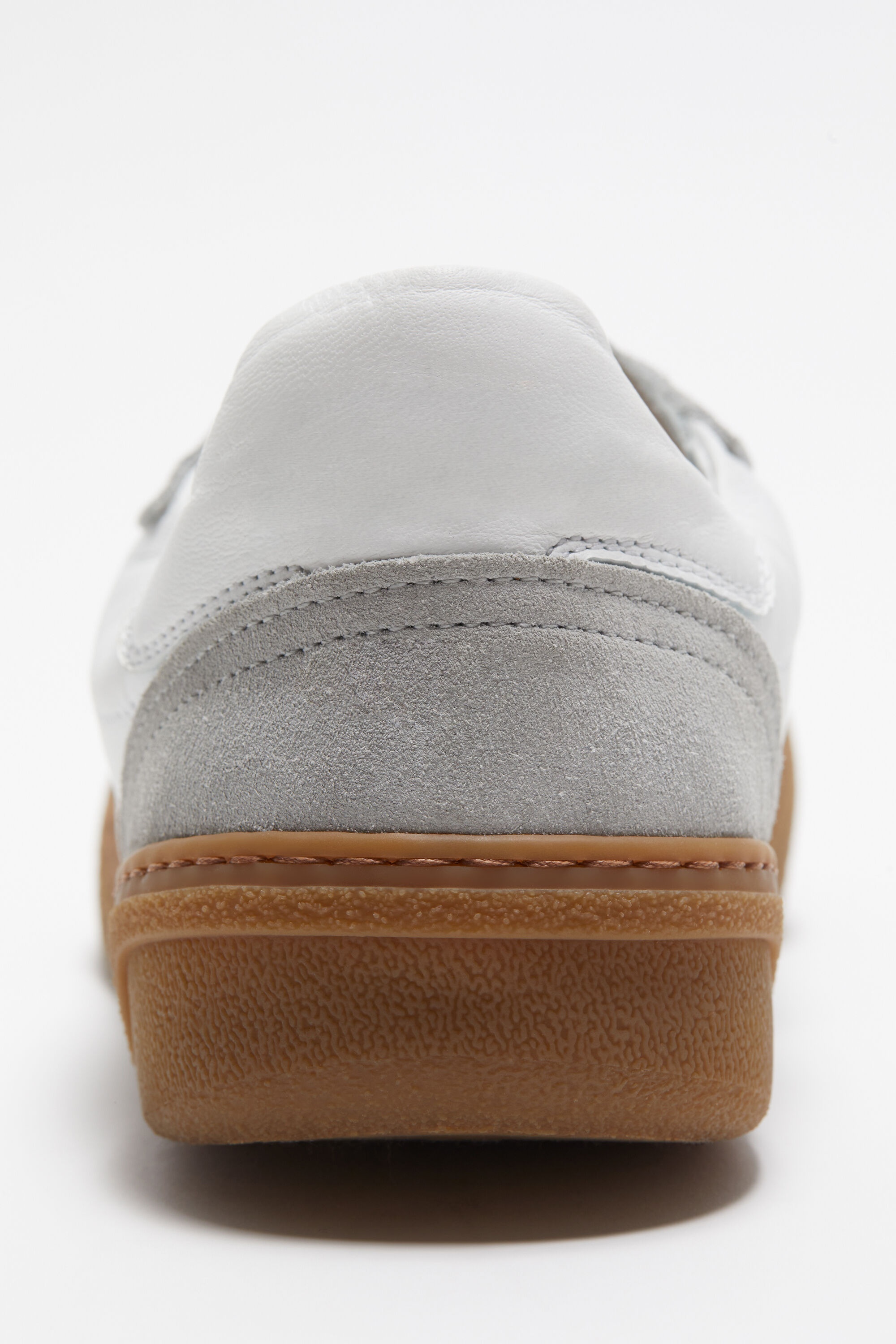 Lace-up sneakers - White/brown - 4