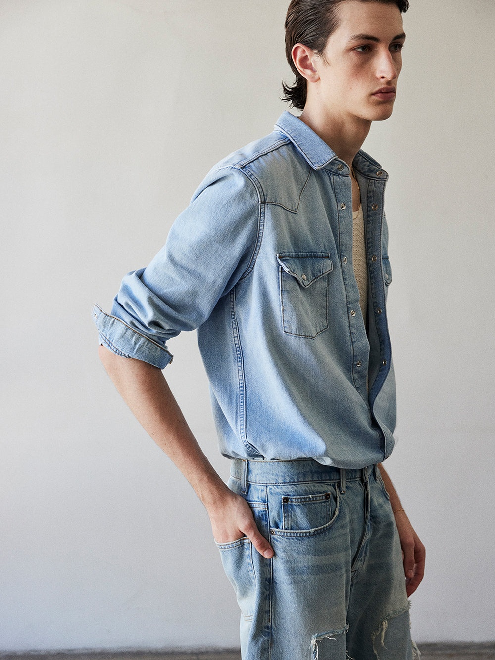 Western Denim Shirt in Salvador - 4