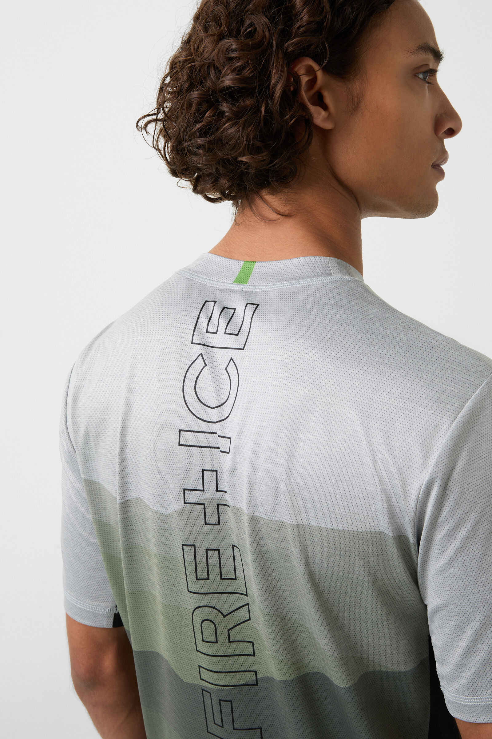 Balduin mesh shirt in Light gray/olive green - 6