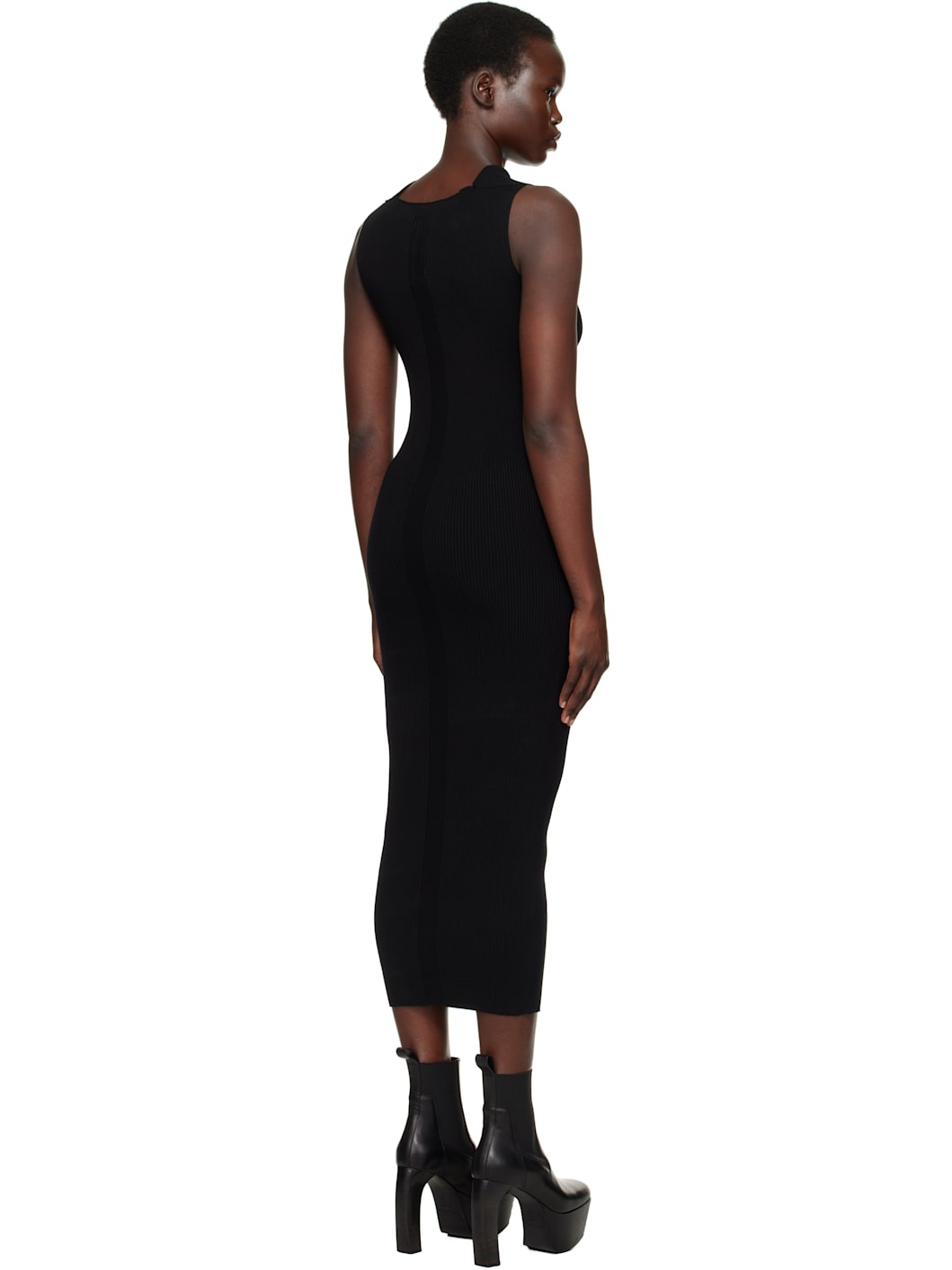 Black Hollywood Babel Midi Dress - 3