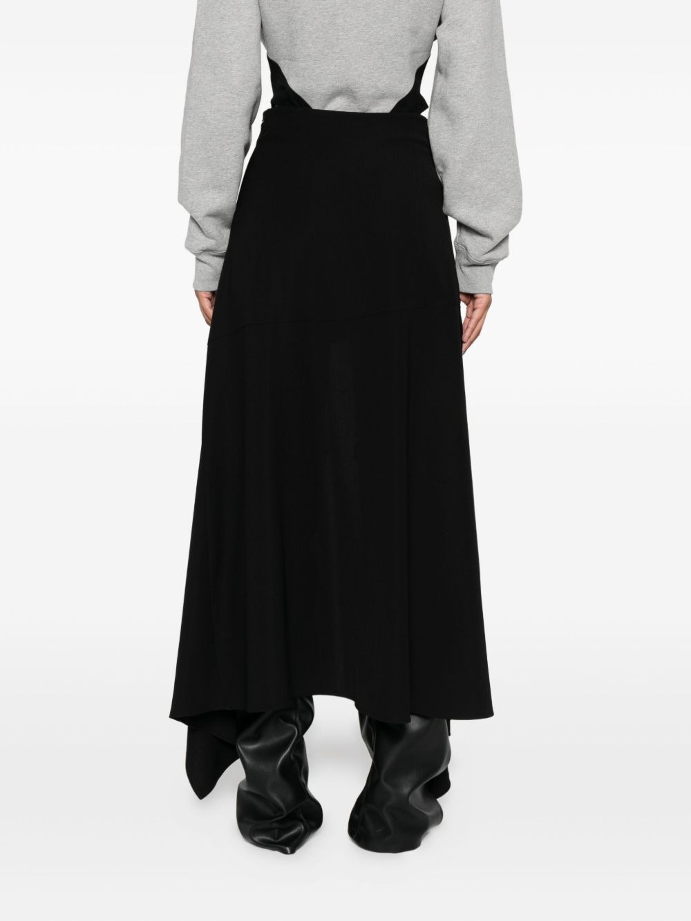 asymmetric high-low skirt - 4