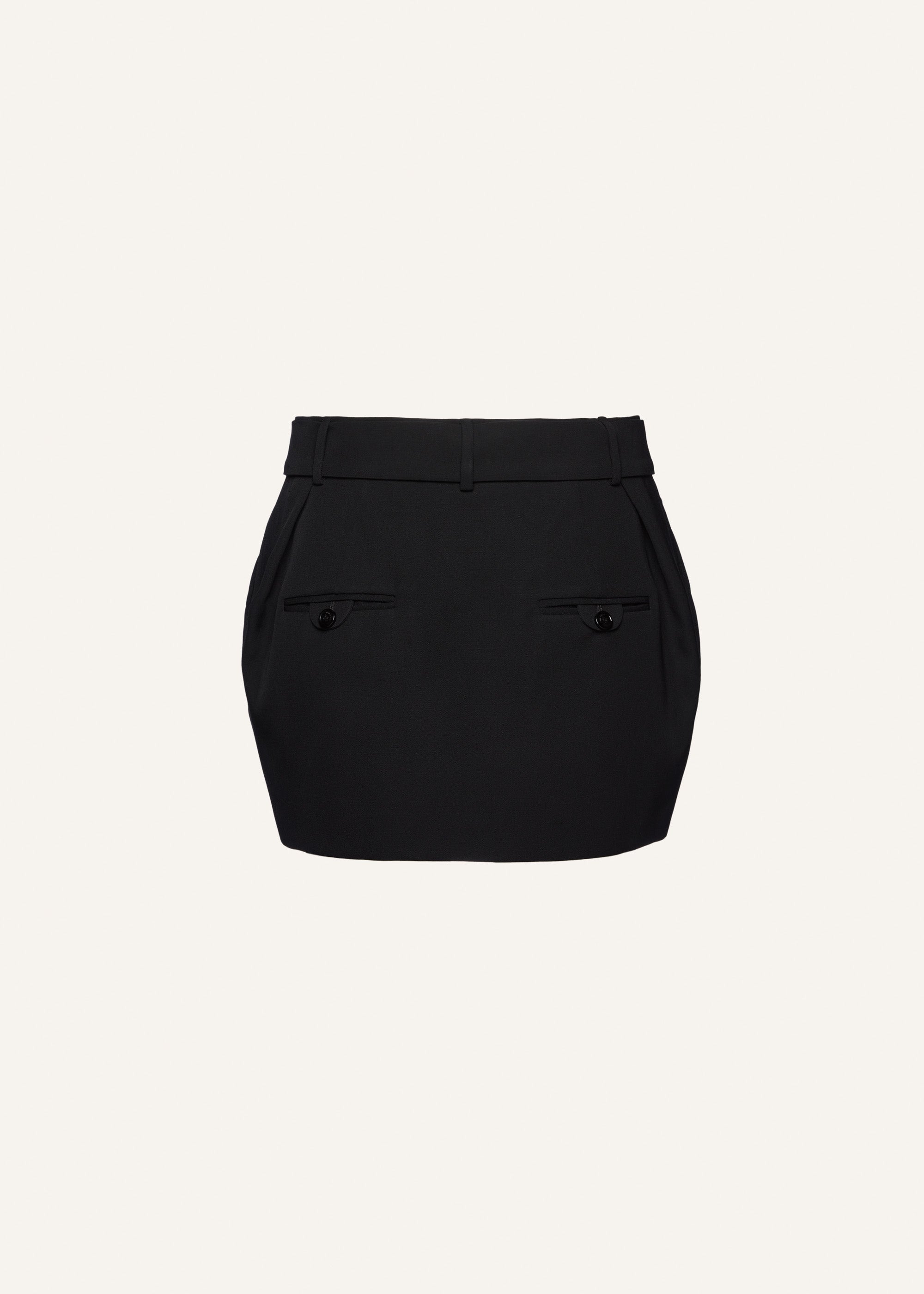 Belted mini skirt in black - 2