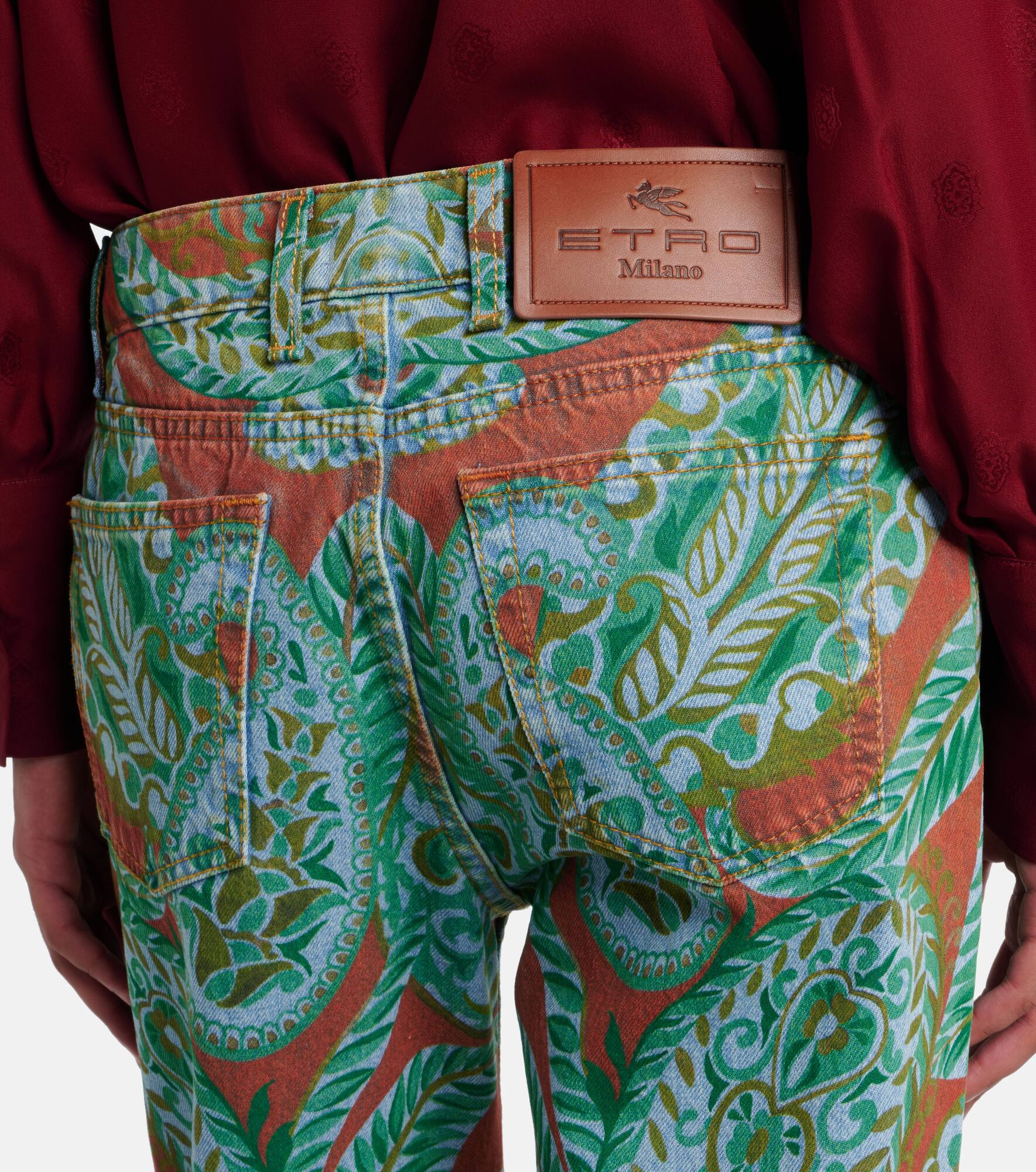 Paisley high-rise wide-leg jeans - 6