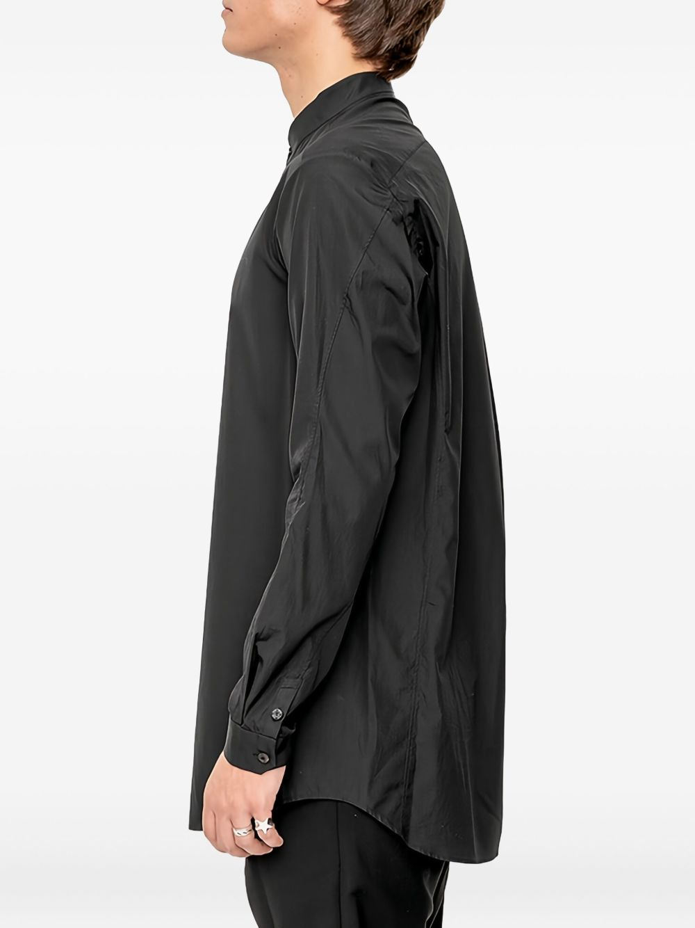 mandarin-collar rear-yoke shirt - 2