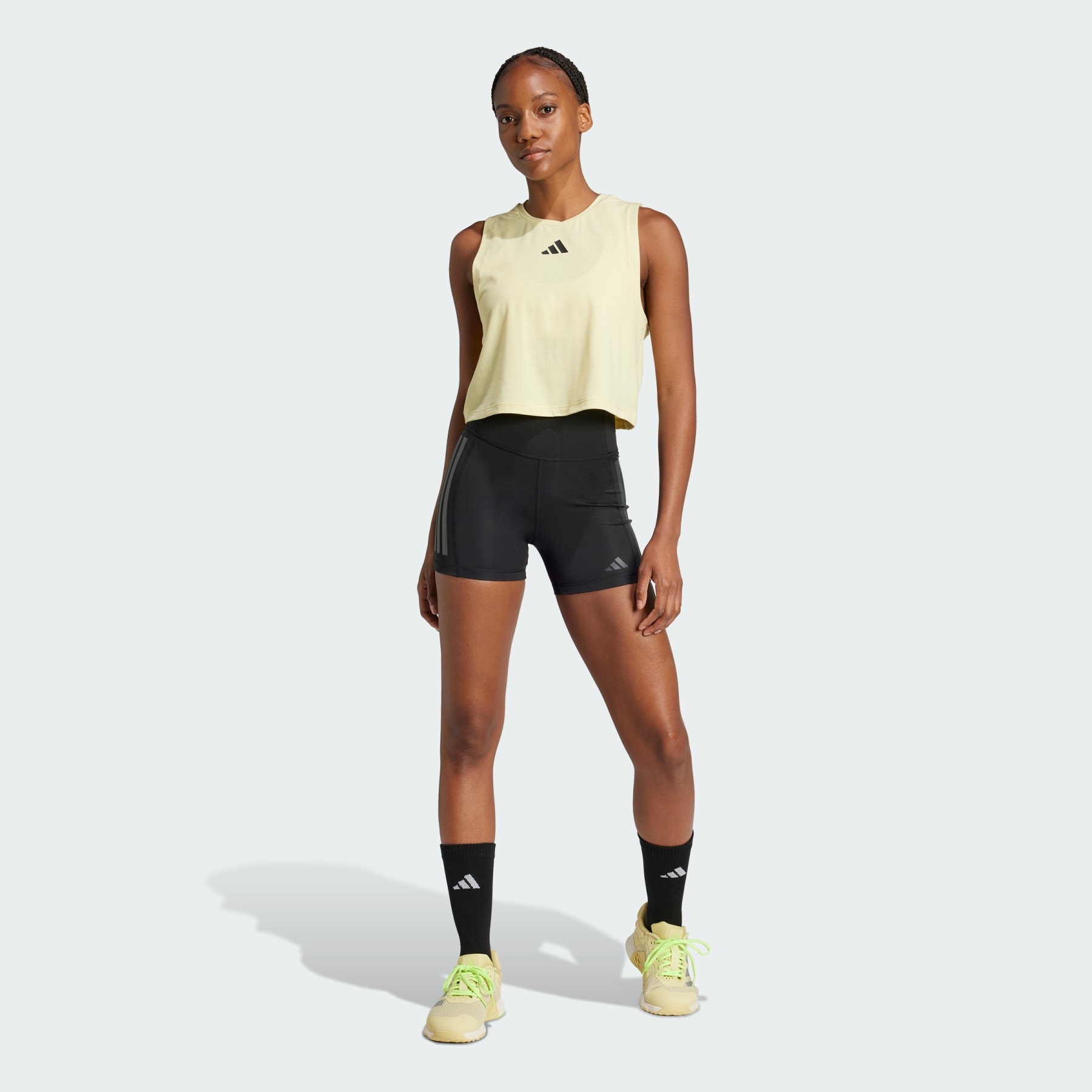 Optime 3-Stripes 1/4 Short Leggings - 5