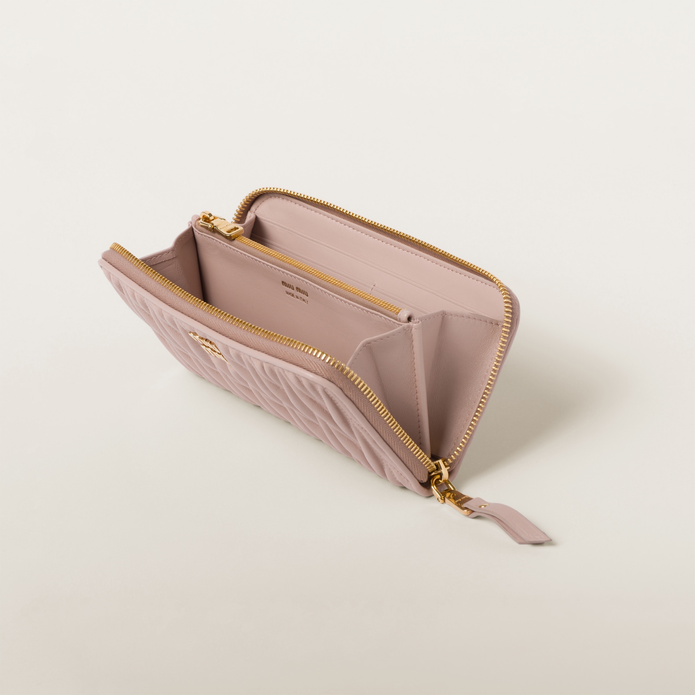 Large matelassé nappa leather wallet - 2