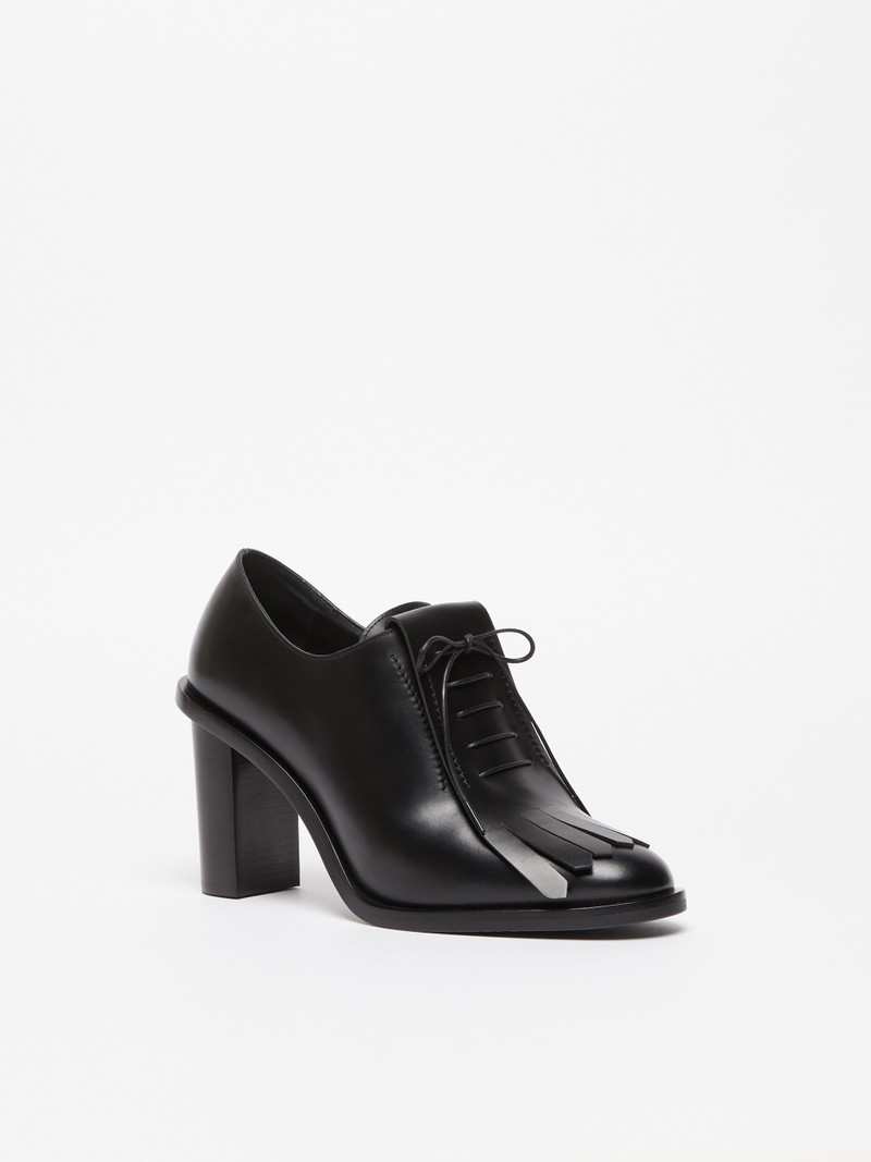 Max Mara LACEUPHIGHT80 Leather ankle boots outlook