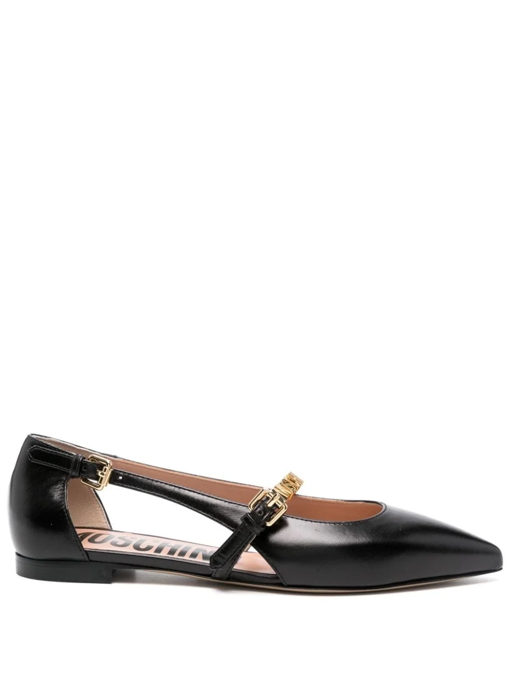 logo-lettering ballet flats - 1