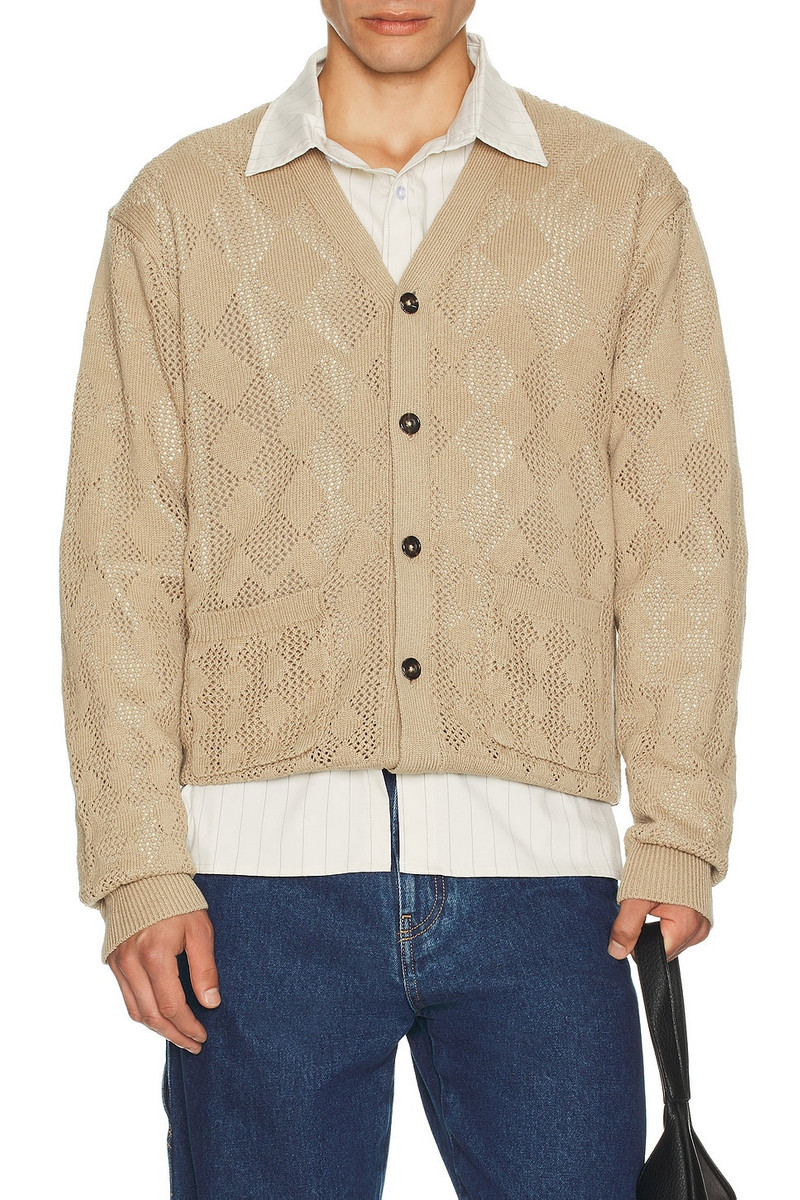 BEAMS PLUS Cardigan Diamond Mesh outlook