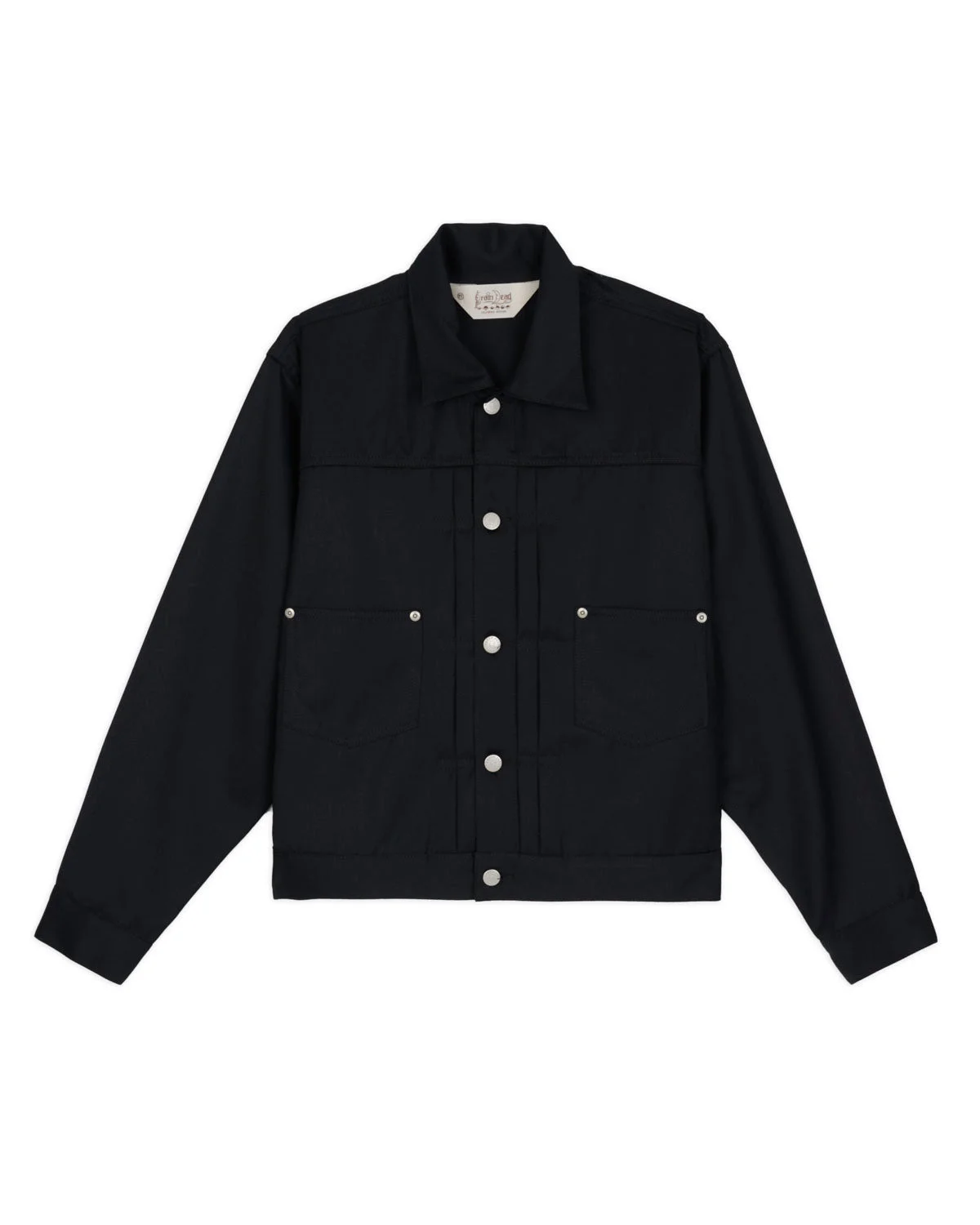 Serge Wool Trucker Jacket - Black - 1
