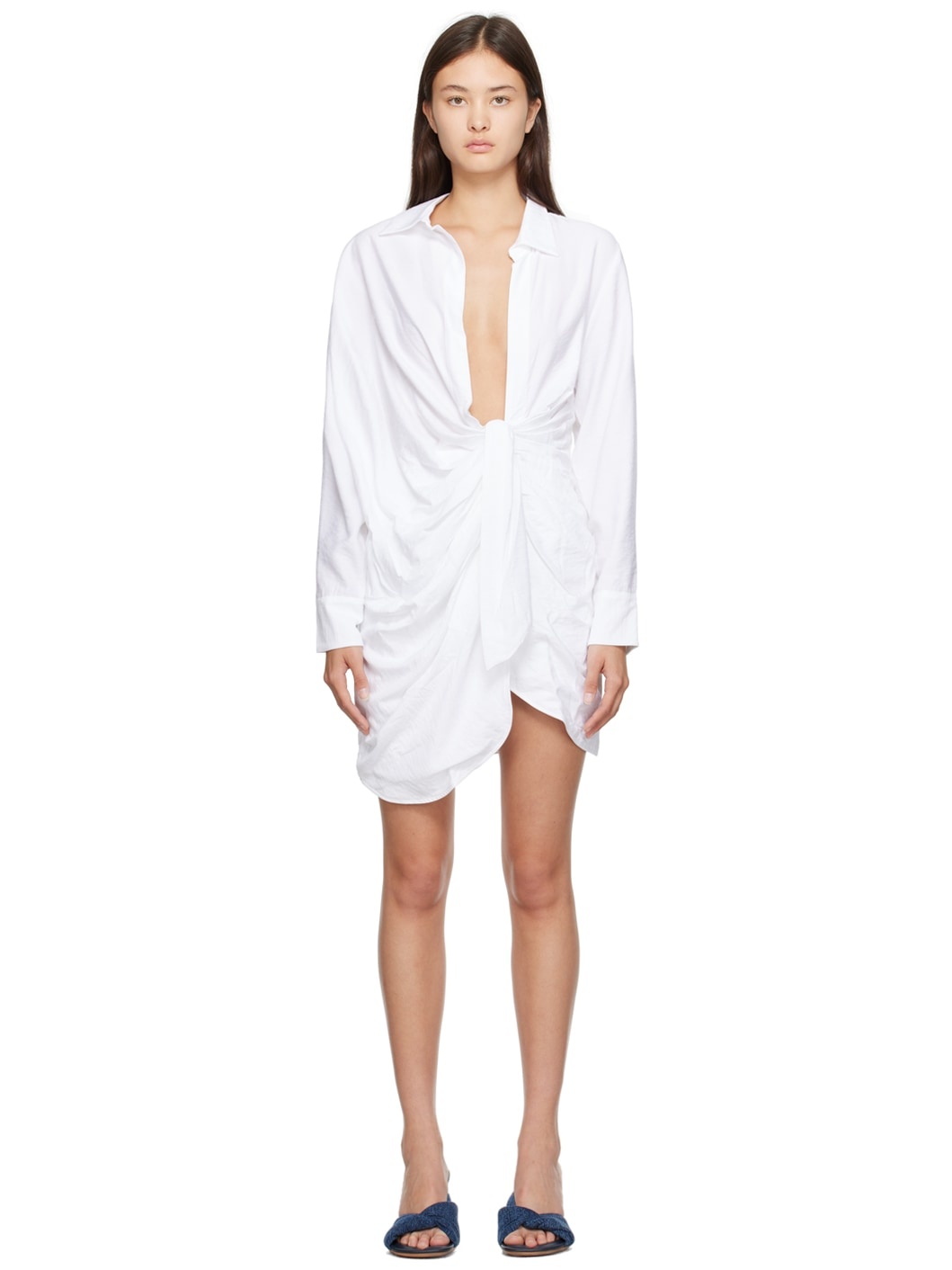 White Le Raphia 'La Robe Bahia' Minidress - 1