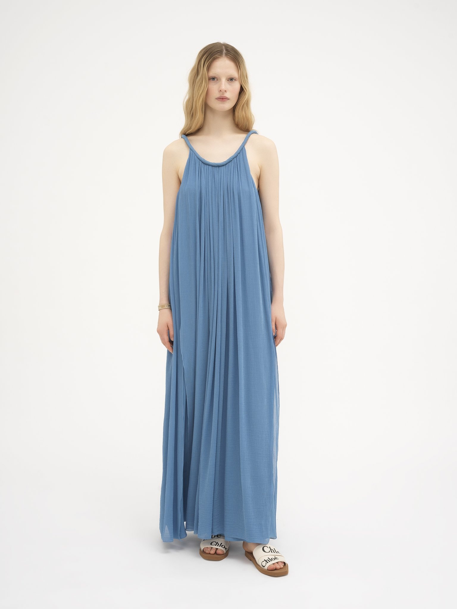 FLARED SLEEVELESS DRESS - 3