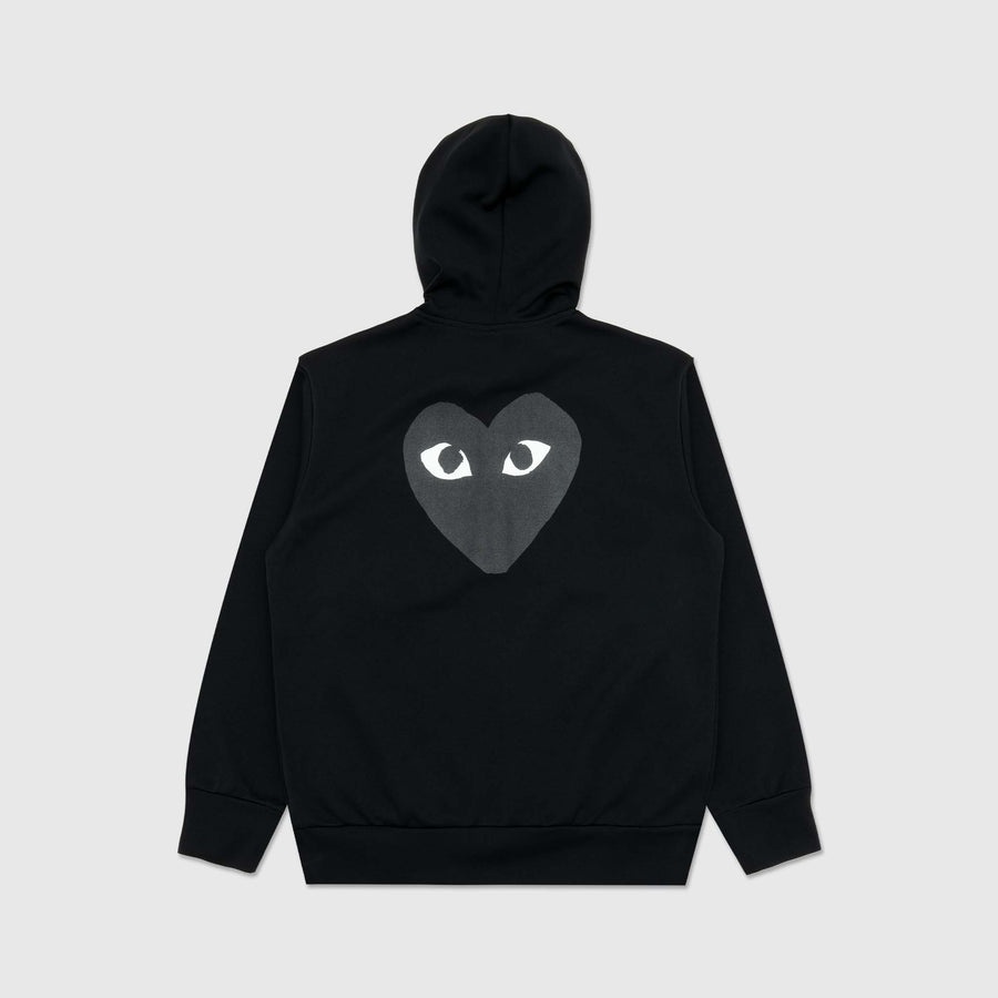 BLACK HEART BACK LOGO ZIP-UP HOODIE - 2