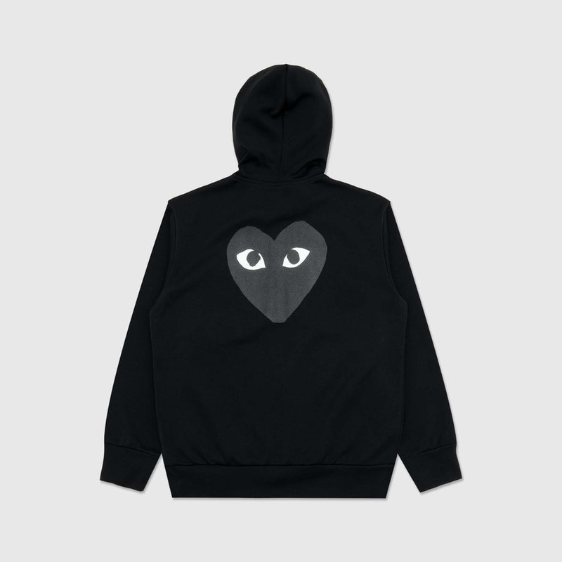 Comme des Garçons PLAY BLACK HEART BACK LOGO ZIP-UP HOODIE outlook