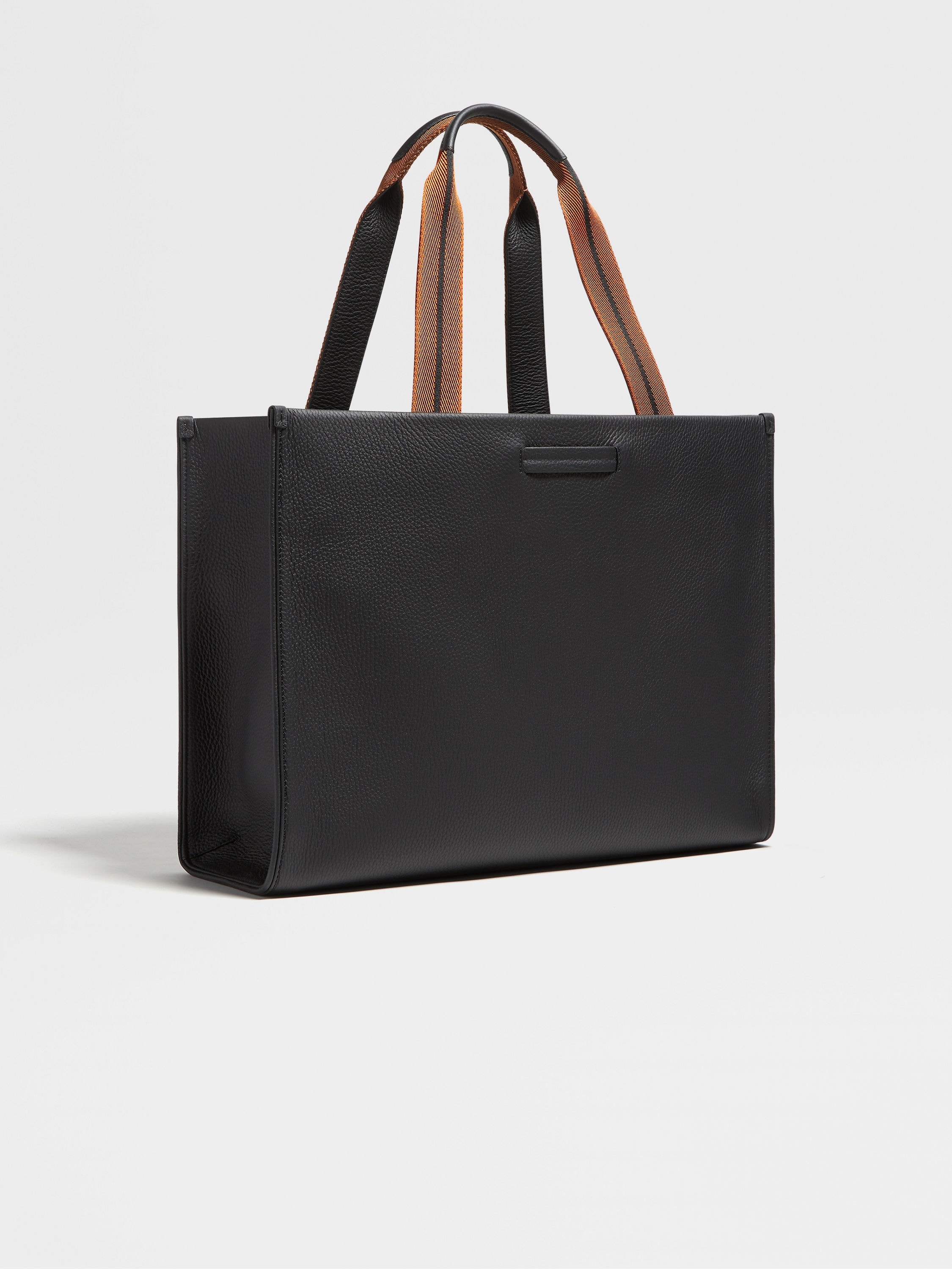 BLACK DEERSKIN TOTE BAG - 3