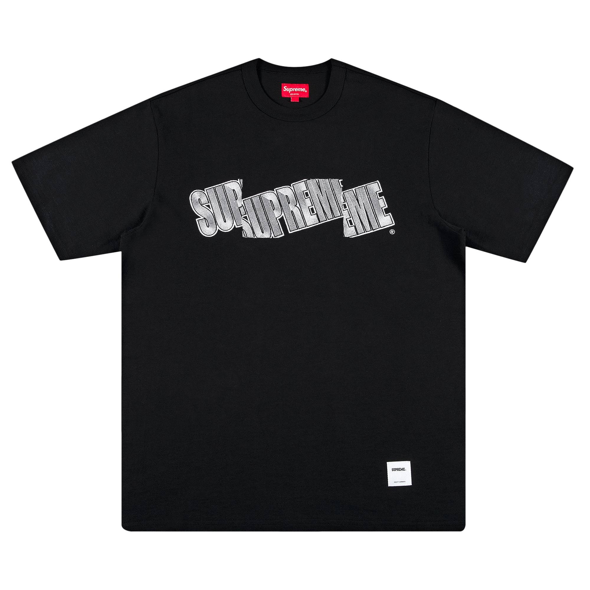 Supreme Cut Logo Short-Sleeve Top 'Black' - 1