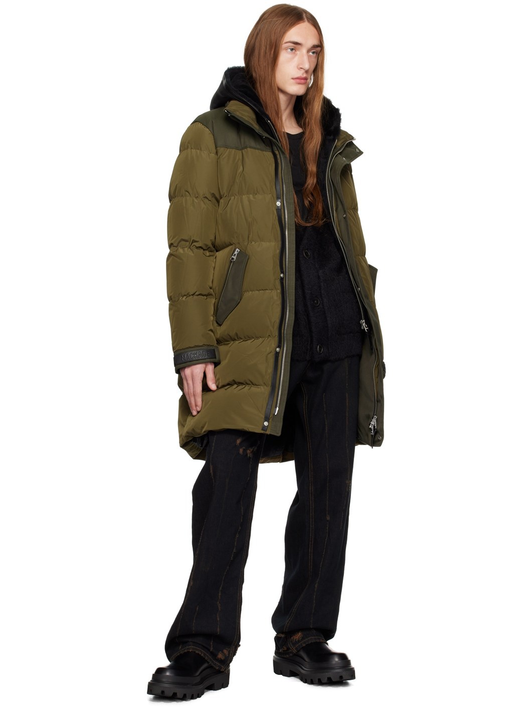 Khaki Reynold Down Coat - 4