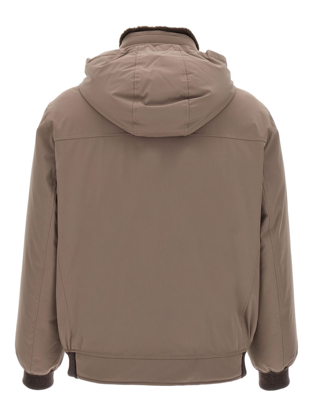 detachable-hood quilted padded jacket - 2