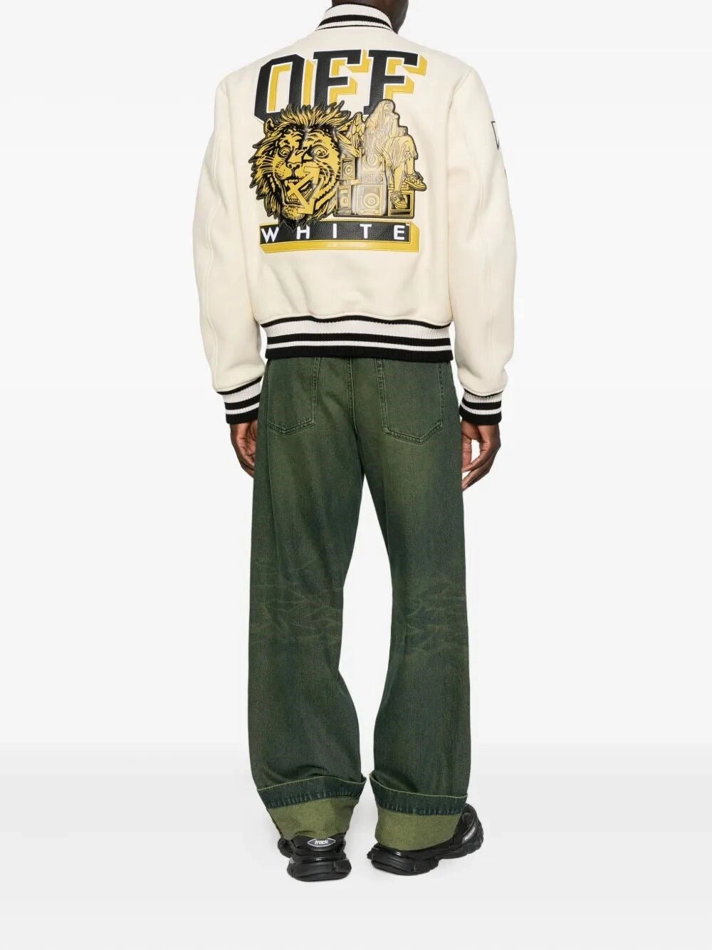 Off White Men `Lion` Wool `Reg` Varsity Jacket - 2