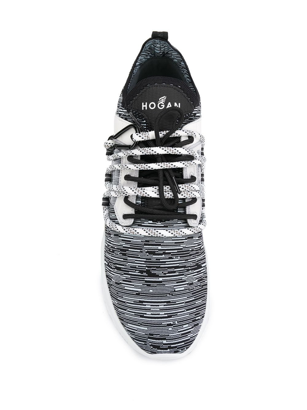 high top mirrored panel sneakers - 4