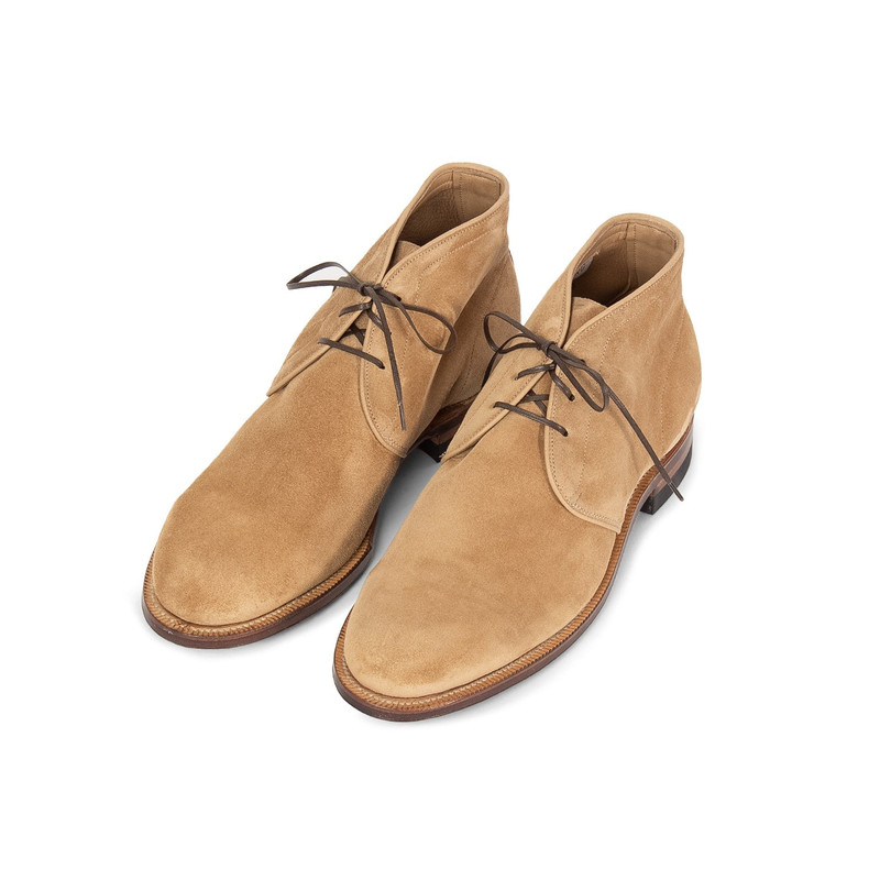 Uplands - Peanut Papillon Calf Suede (Leather Sole) 2