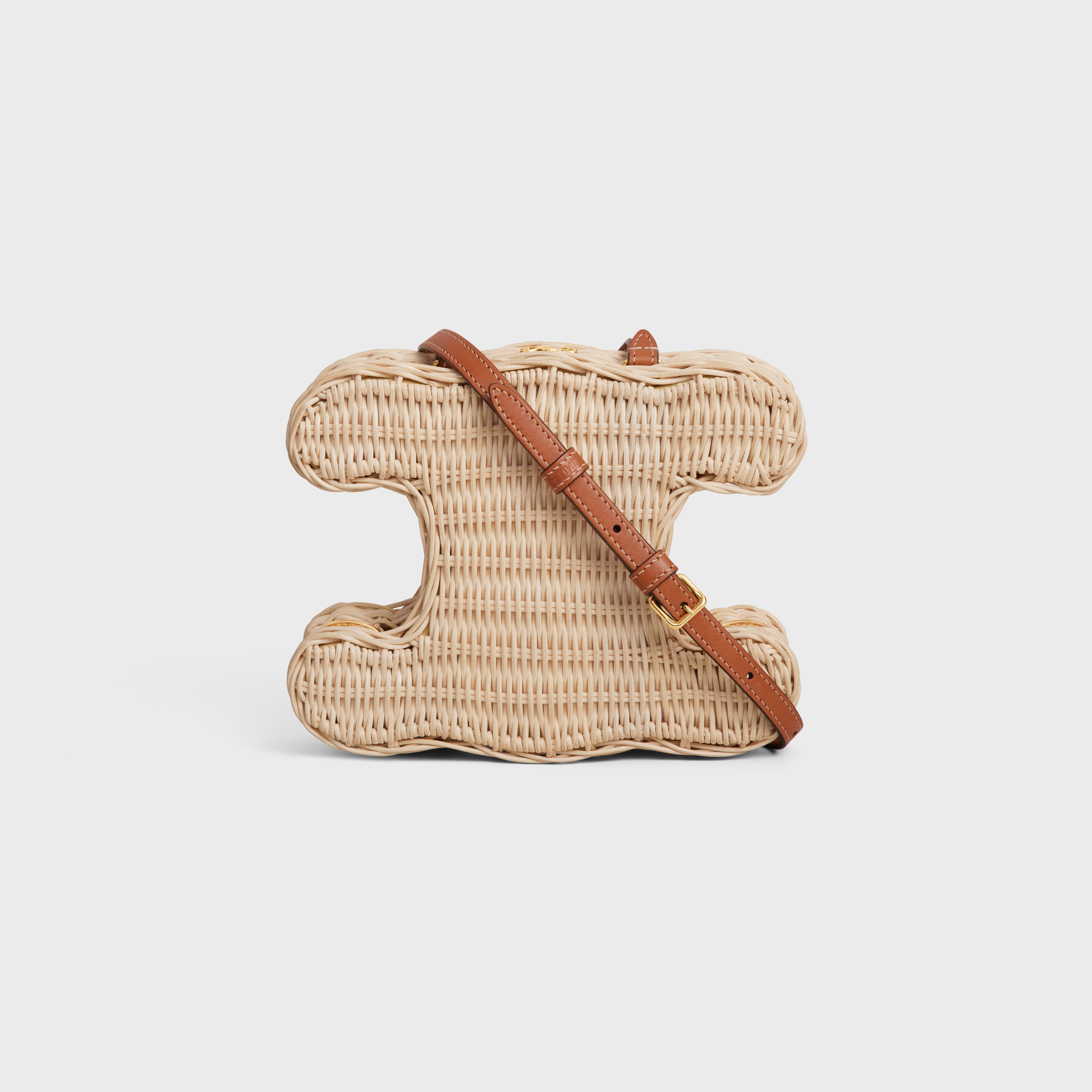 minaudière triomphe in WICKER AND NATURAL CALFSKIN - 3