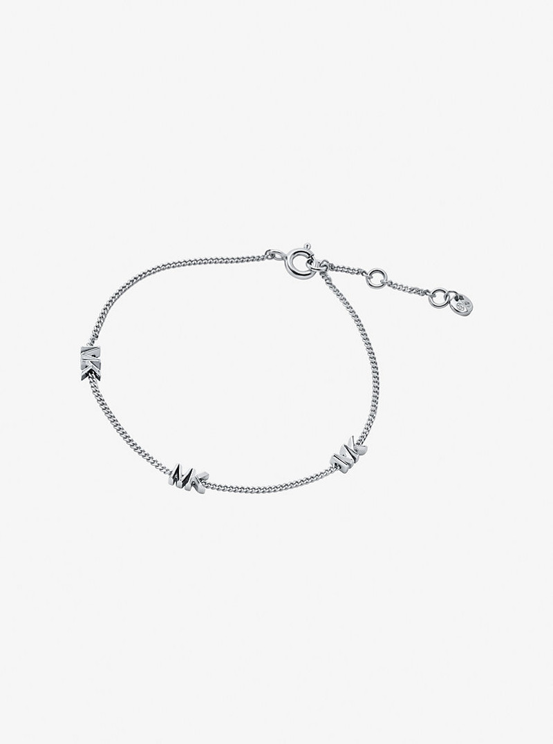 Precious Metal-Plated Sterling Silver Logo Bracelet 1