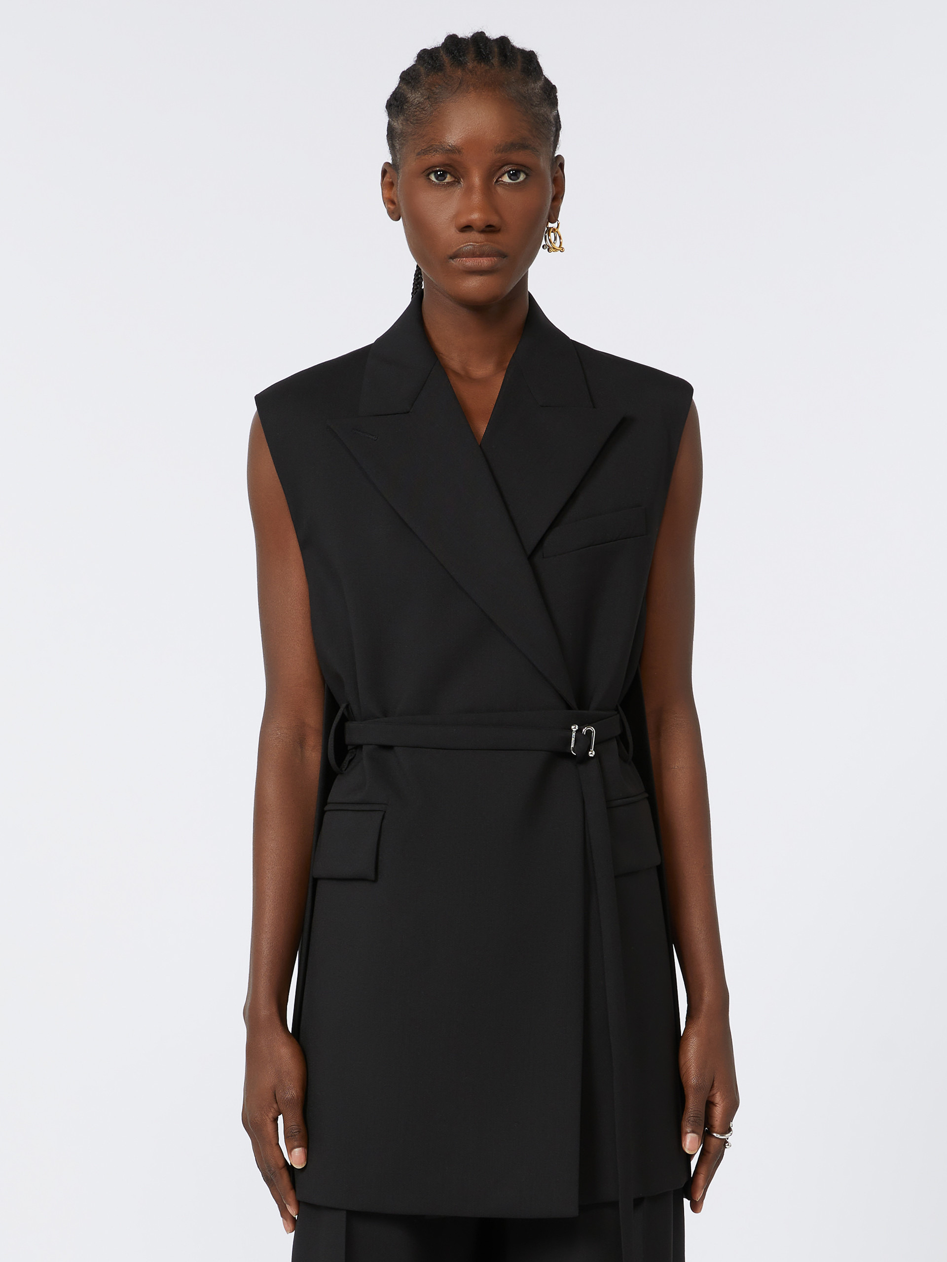 CIURMA Long sleeveless wool blazer - 3