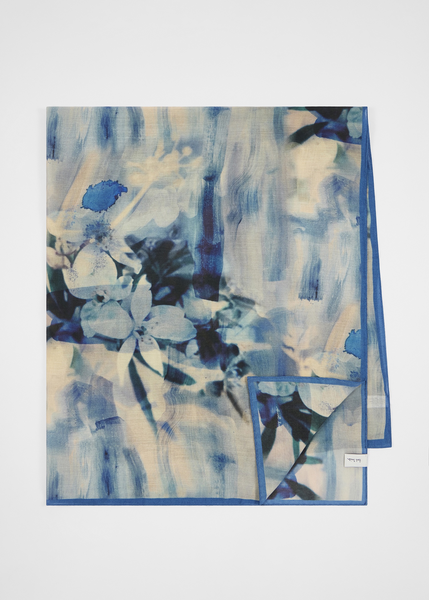 Blue 'Painted Photograph' Scarf - 2